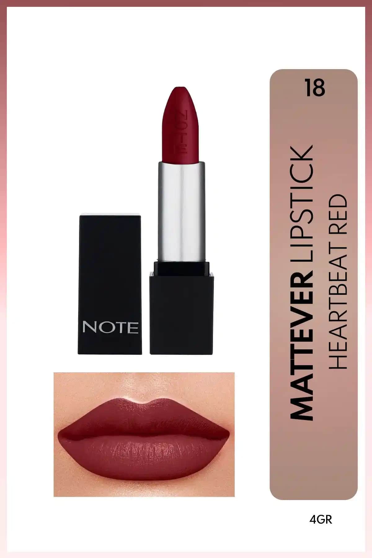 Note Cosmetics Mattever Lipstick: Kalıcı ve Doğal Dudaklar İçin Uygun Renkli Ruj Seçeneği