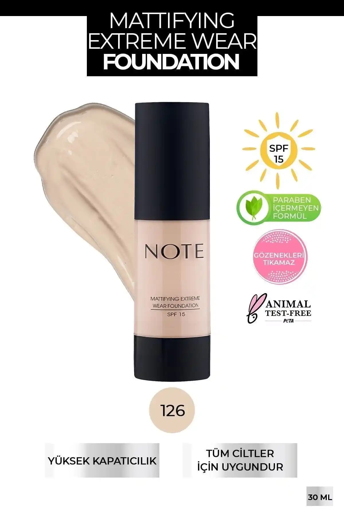Note Cosmetics Mattifying Extreme Wear SPF 15 Yoğun Kapatıcı Fondöten İncelemesi ve Kullanıcı Yorumları
