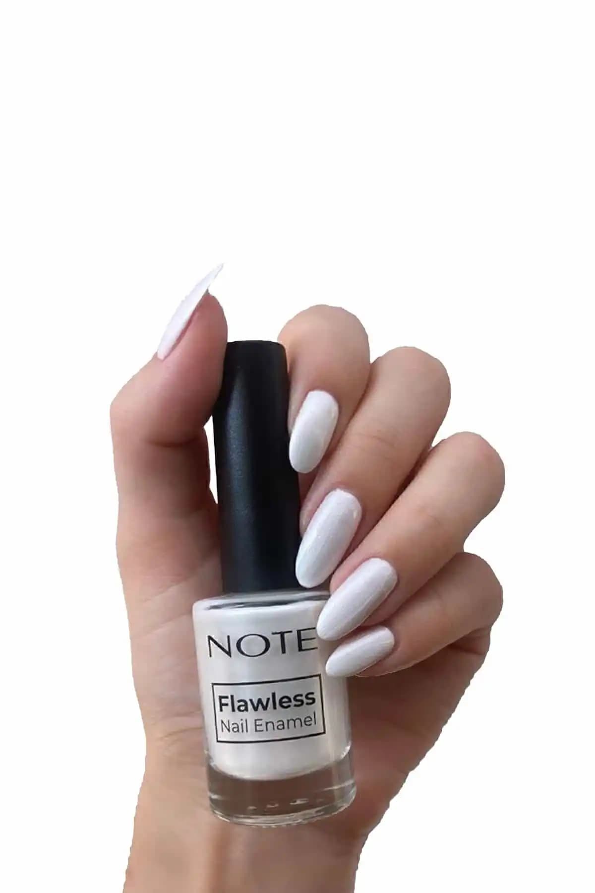 Note Cosmetics Nail Flawless 43 Pearl Beyaz Oje - Güvenli ve Kalıcı Tırnak Bakımı