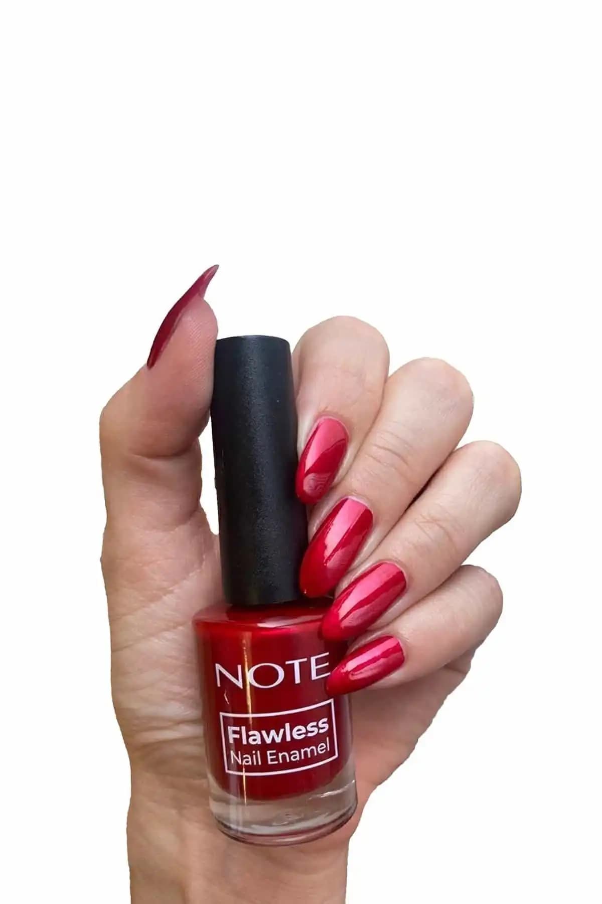 Note Cosmetics Nail Flawless Oje: Yüksek Kalite ve Uzun Süreli Parlak Kırmızı Renk