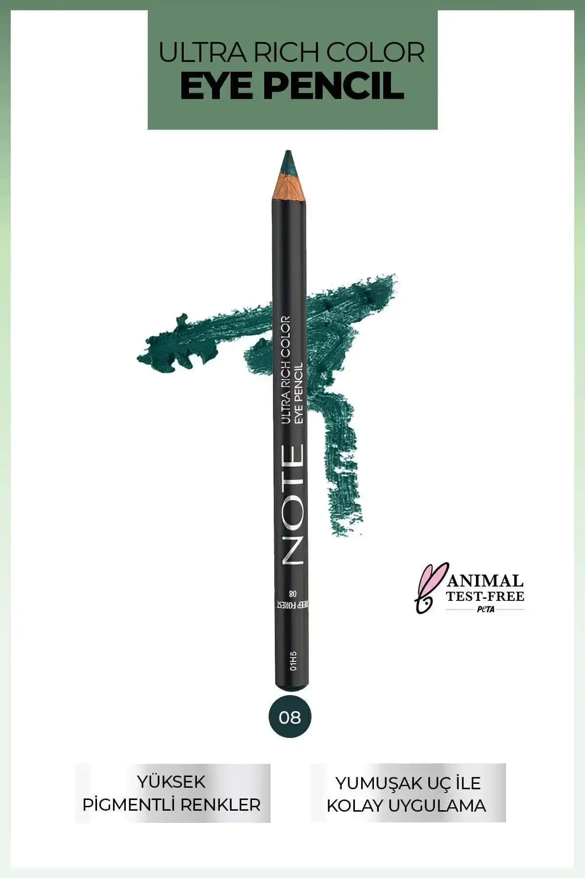 Note Cosmetics Ultra Rich Color Göz Kalemi 08 Deep Forest ile Şık ve Kalıcı Göz Makyajı