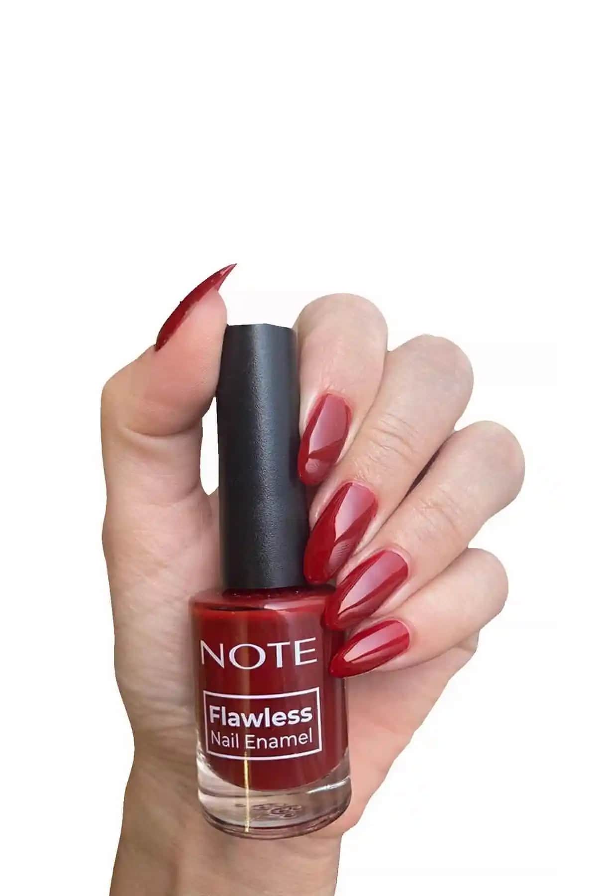 Note Kozmetik Nail Flawless Oje 101 Bright Red - Kaliteli ve Güvenilir Kırmızı Oje