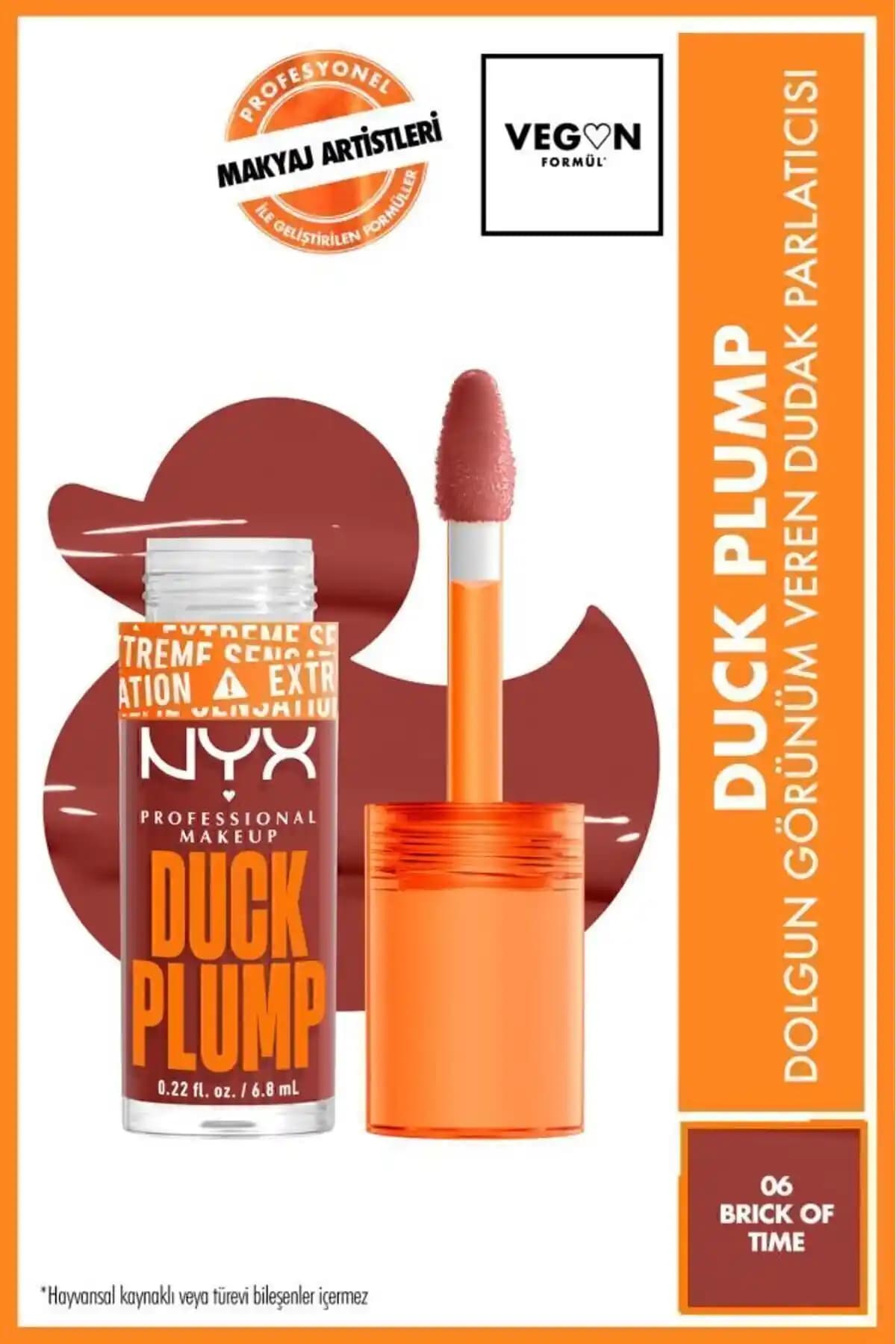 NYX Duck Plump Dudak Parlatıcısı Karşılaştırması: 06 Brick Of Time ve 19 Cherry Spice