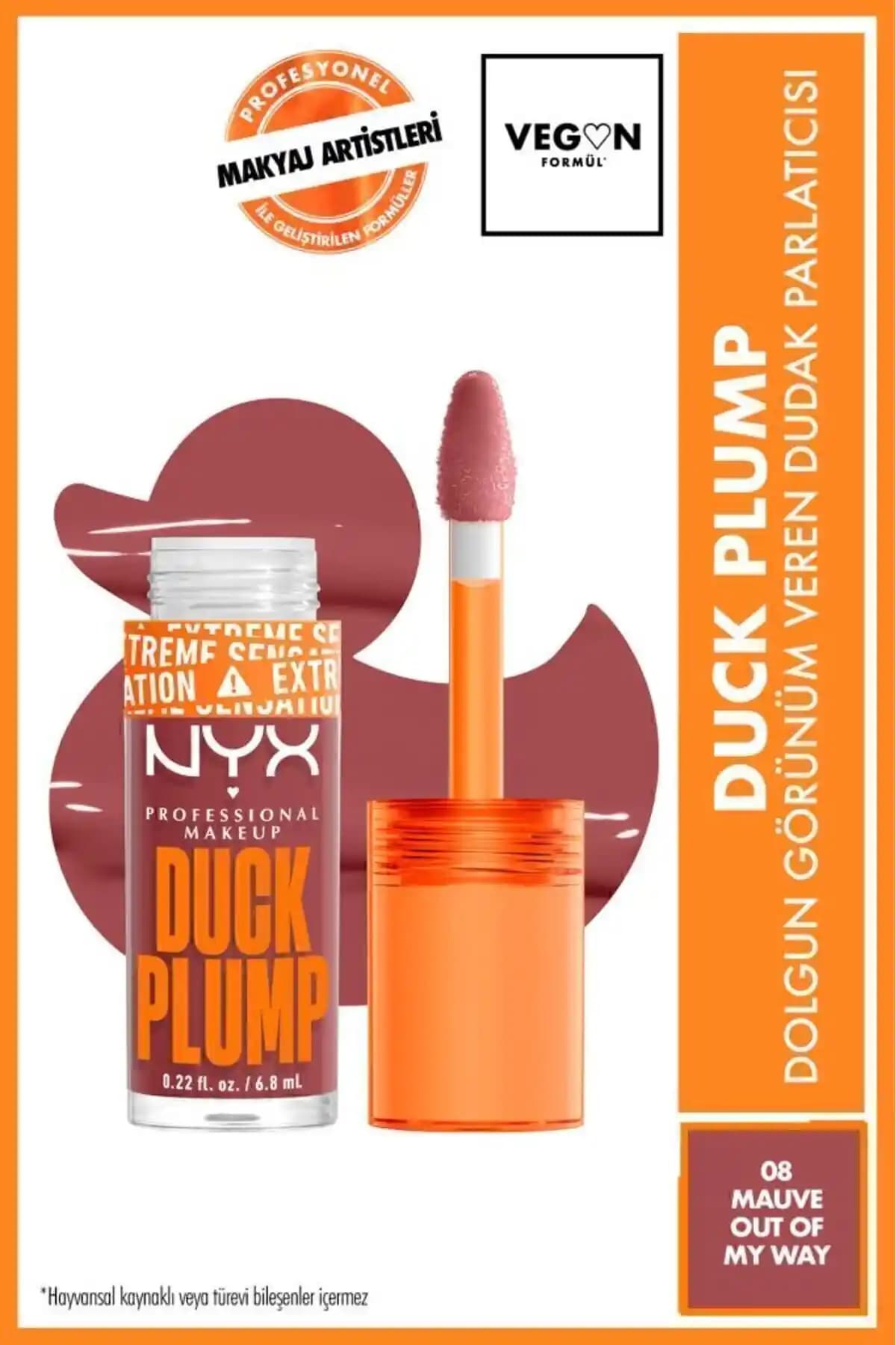 NYX Duck Plump Dudak Parlatıcısı Karşılaştırması 08 Mauve Out Of My Way ve 09 Strike a Rose
