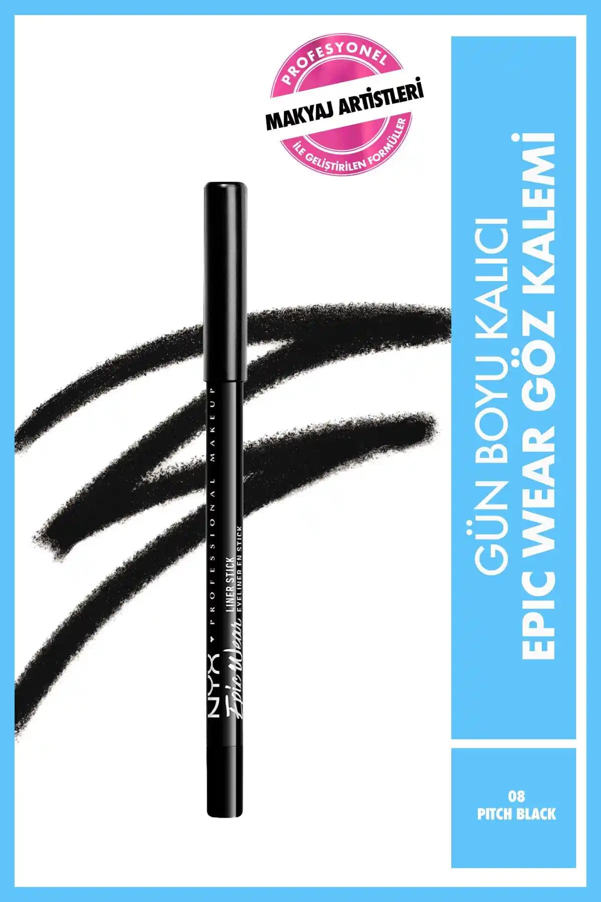NYX Epic Wear Liner Sticks Göz Kalemi: Uzun Süre Kalıcı ve Suya Dayanıklı Metalik Kalem