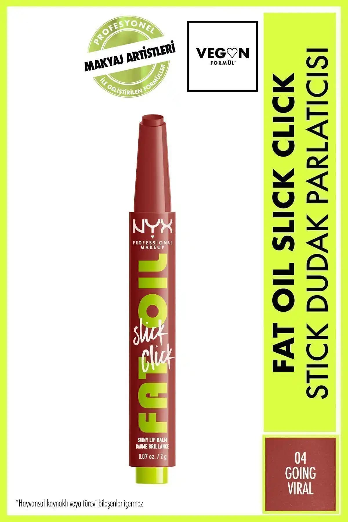 NYX Fat Oil Slick Click Dudak Balmı Karşılaştırması: 04 Going Viral ve 03 No Filter Needed