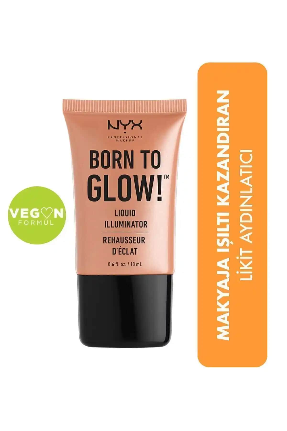 NYX Likit Aydınlatıcı Born To Glow Gleam 18 Ml - Doğal Cilt Işıltısı için Uygun