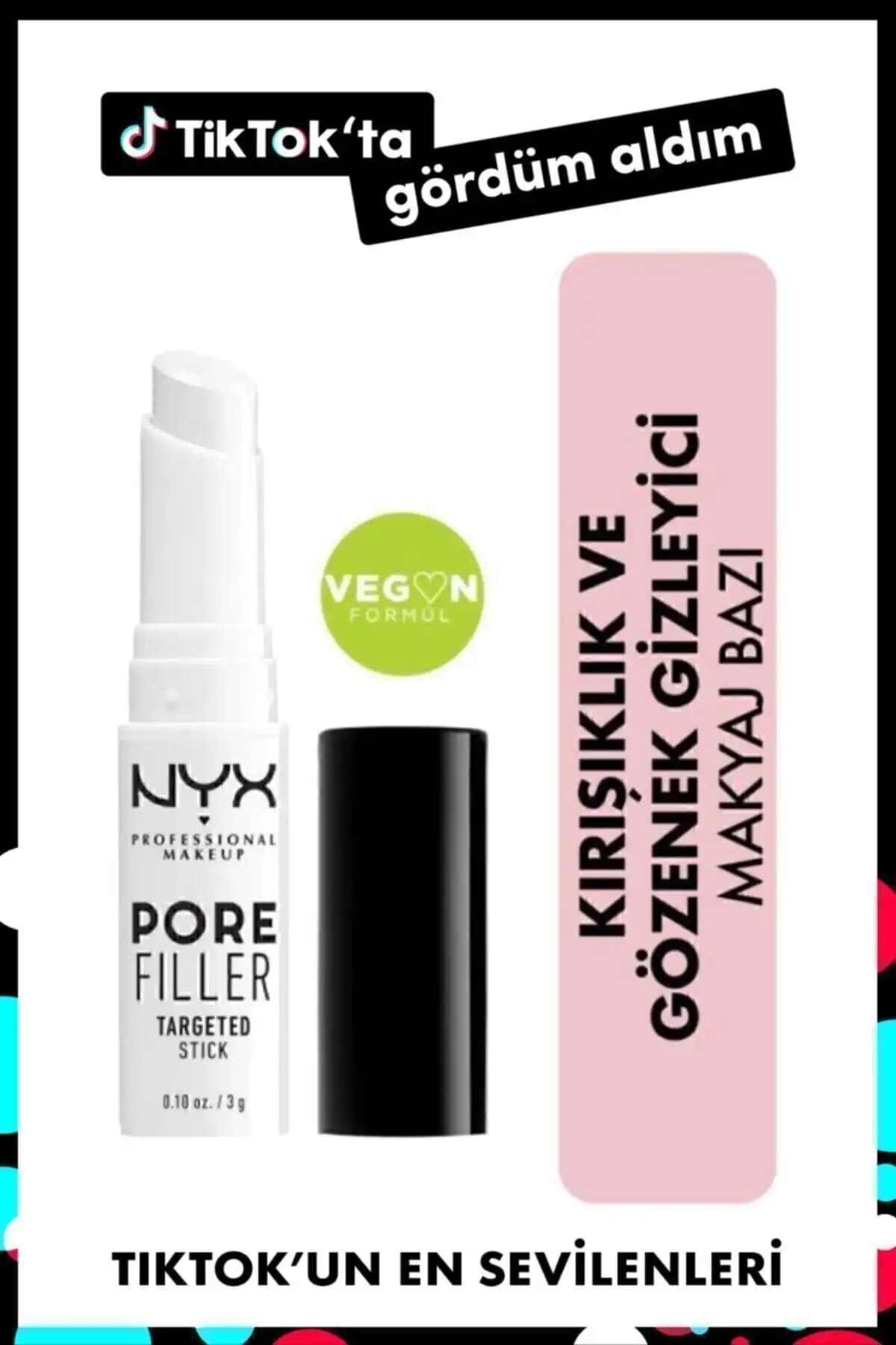NYX Pore Filler Targeted Stick: Gözenekleri Gizleyen Vegan Makyaj Bazı