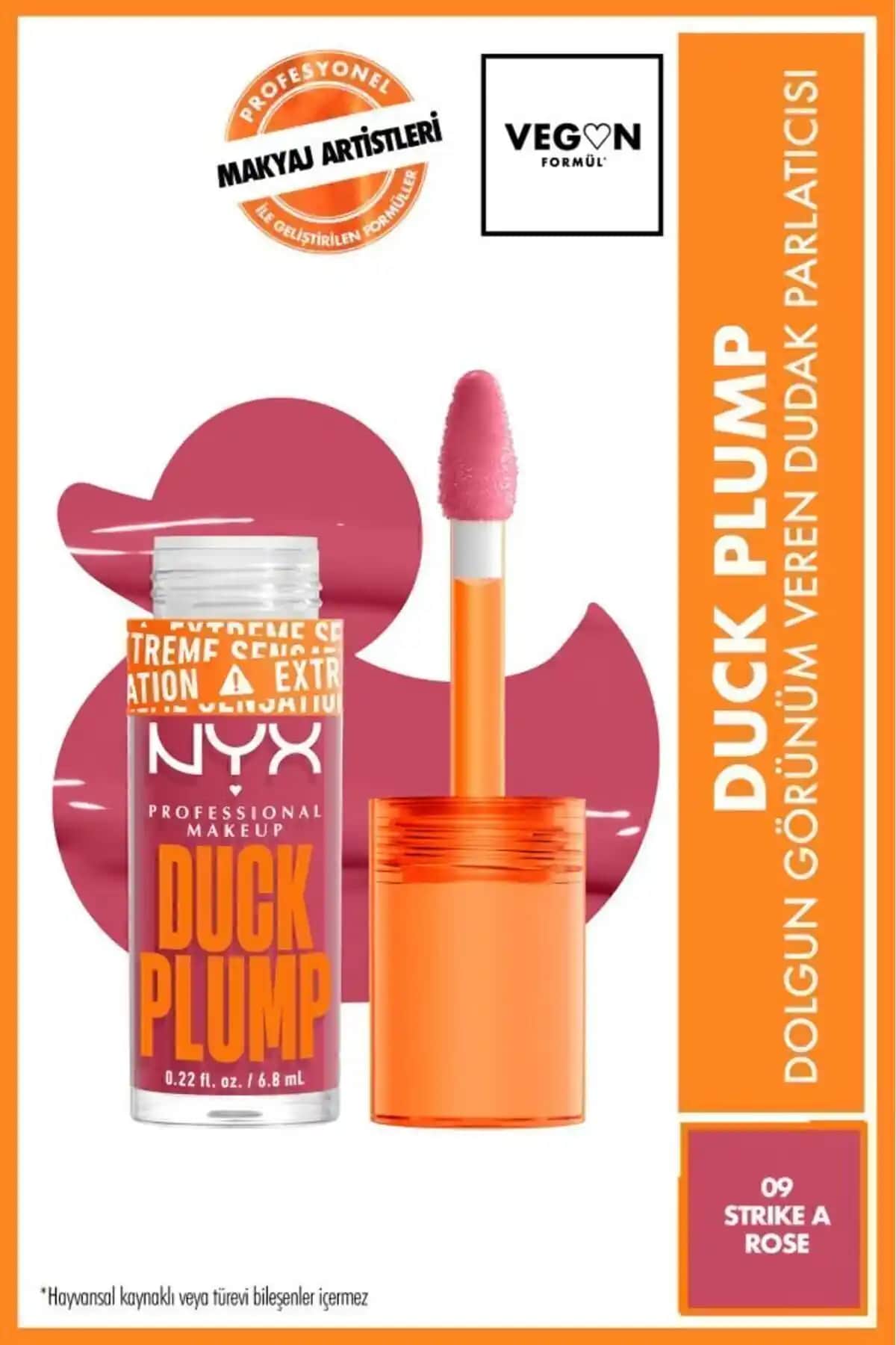 NYX Professional Makeup Duck Plump Dudak Parlatıcısı: Doğal Parlaklık ve Dolgunluk Sağlayan Ürün