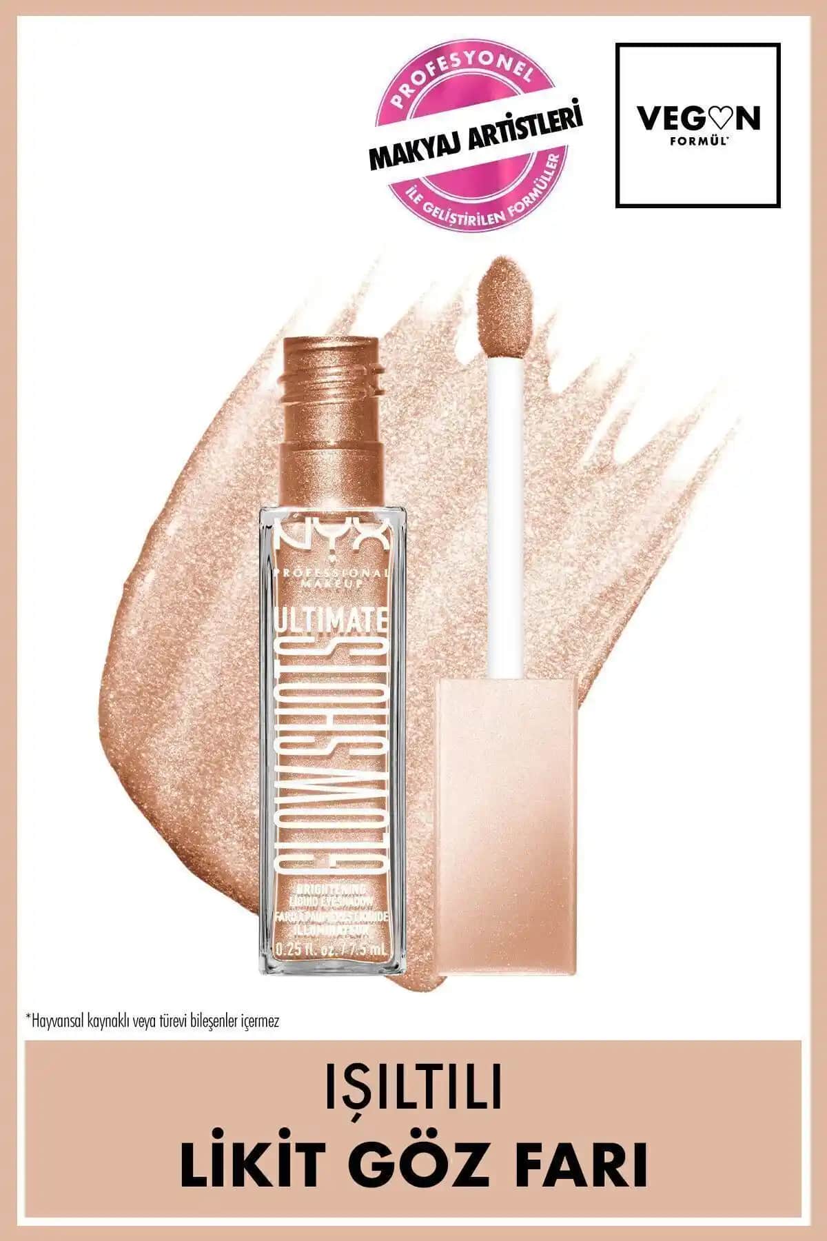 NYX Ultimate Glow Shots Işıltılı Likit Göz Farı 05 Highkey Lychee Parlaklıkta Yeni Dönem