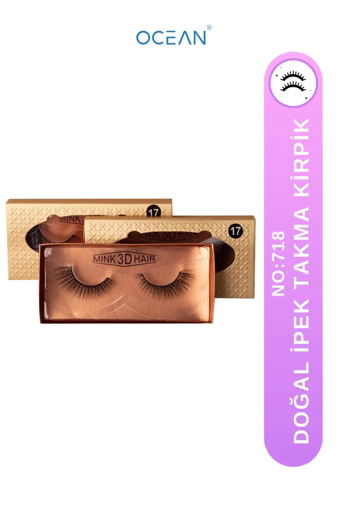 Ocean 718 Doğal ve Hafif İpek Takma Kirpikler ile Günlük Şıklık