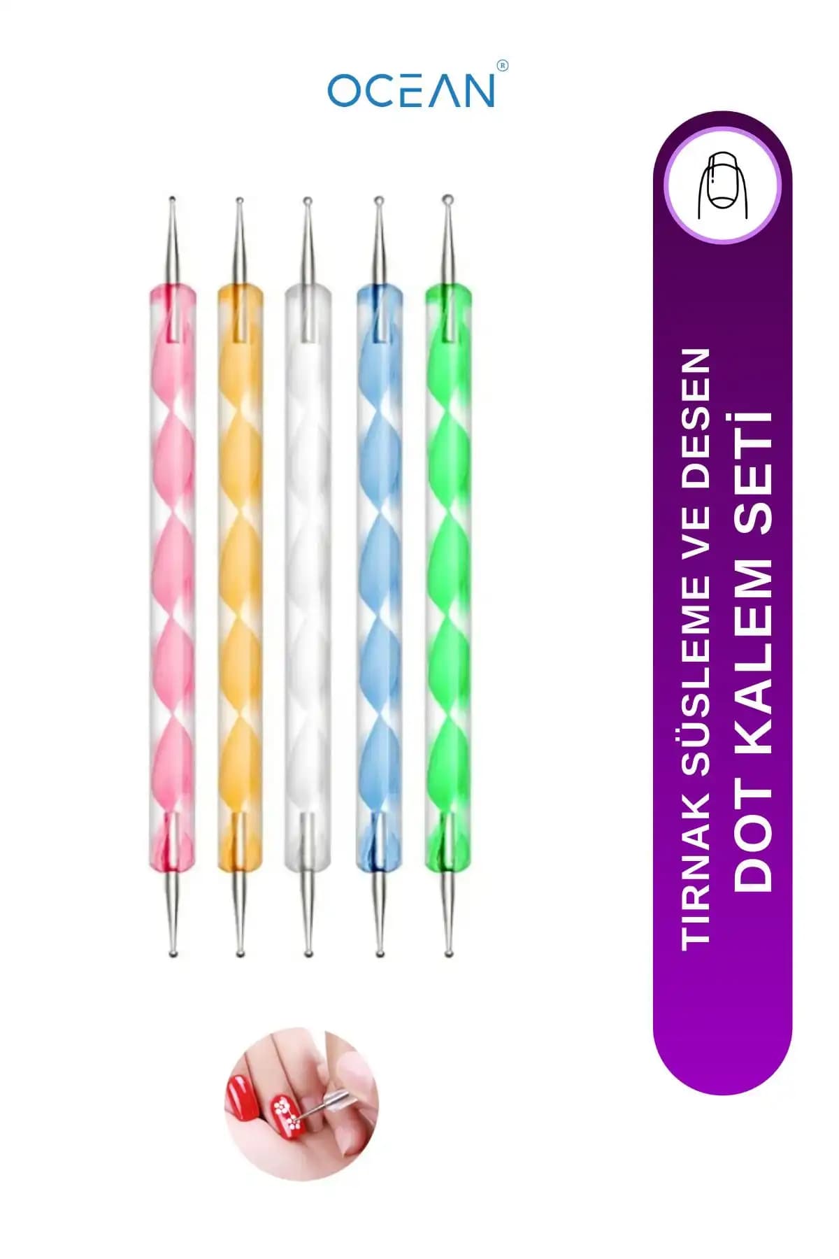 Ocean Nail Art Dot Kalem Seti ile Profesyonel Tırnak Süsleme ve Yaratıcı Tasarımlar