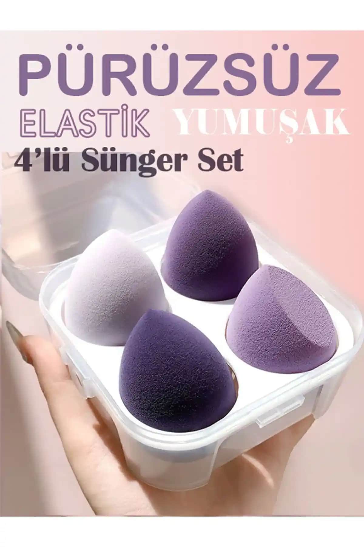 Ocean Süngeri Kutulu Sünger Seti Profesyonel ve Çok Yönlü Makyaj Aksesuarları