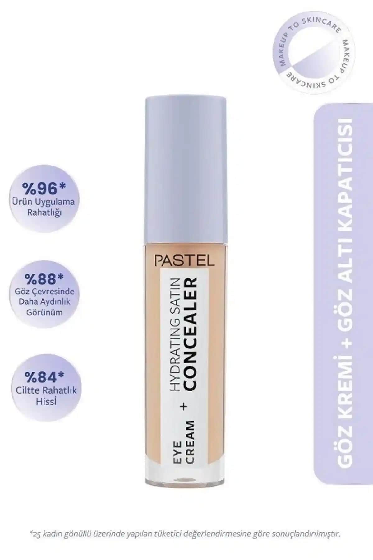 Pastel Eye Cream Hydrating Satin Concealer: Yüksek Kapatıcılık ve Nemlendirme Özelliğiyle Günlük Göz Bakımı