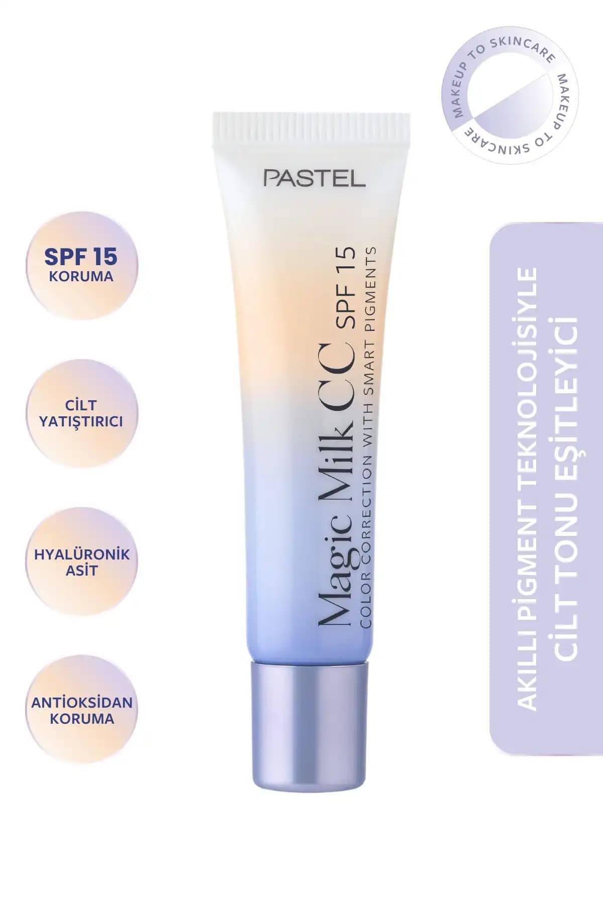 Pastel Magic Milk CC SPF 15: Cilt Tonunu Eşitleyen ve Güneş Koruyan Hafif Makyaj Kremi