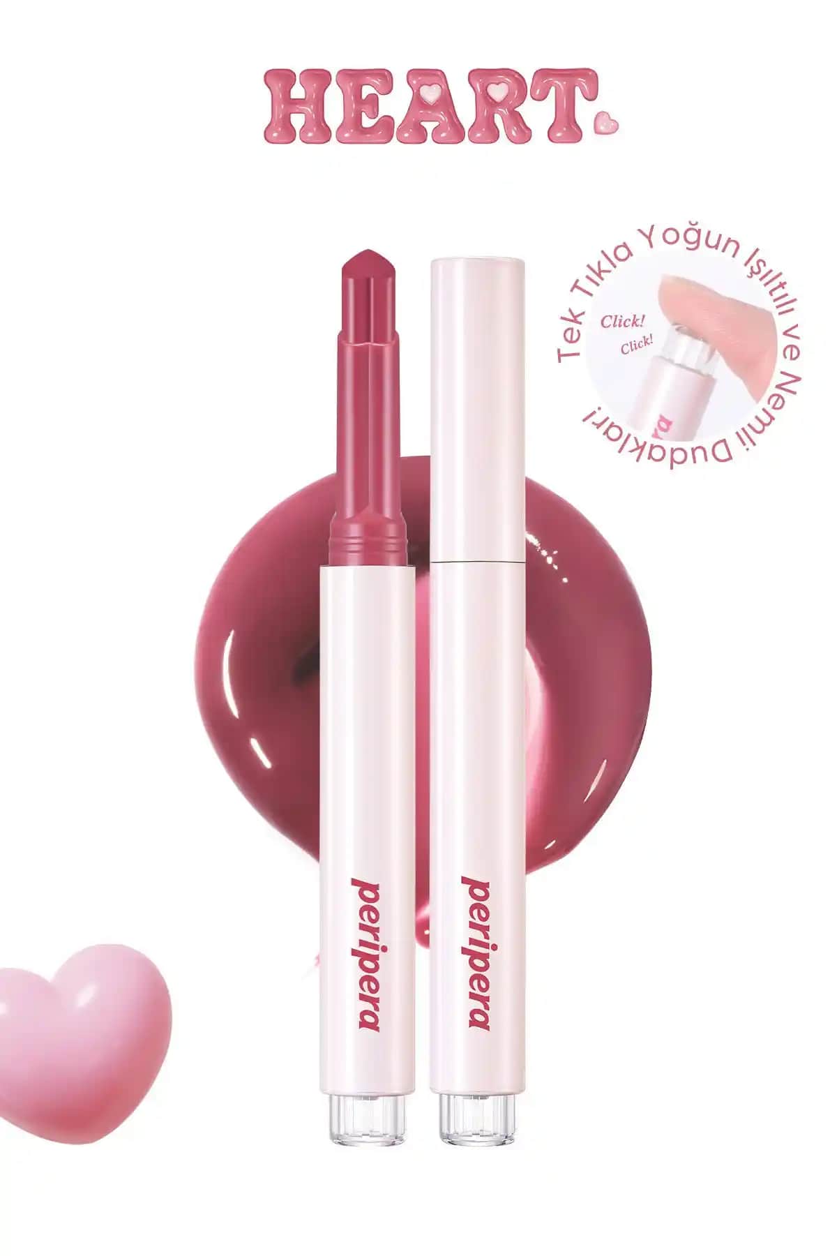 PERIPERA Heart Jam Glow Lip Balm: Doğal parlaklık ve nem sağlayan pratik dudak bakımı ürünü