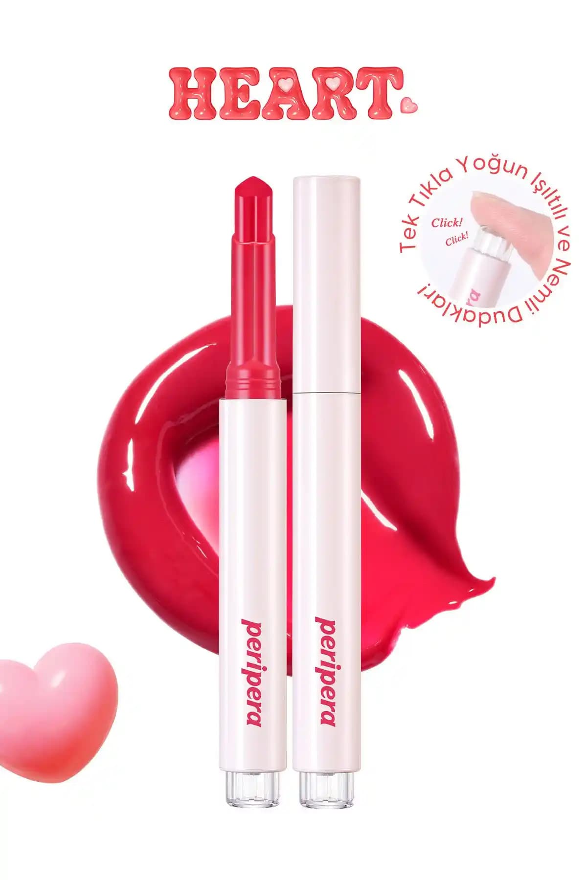 PERIPERA Heart Jam Glow Lip Balm: Nem ve Parlaklık Sunan Dudak Bakım Ürünü