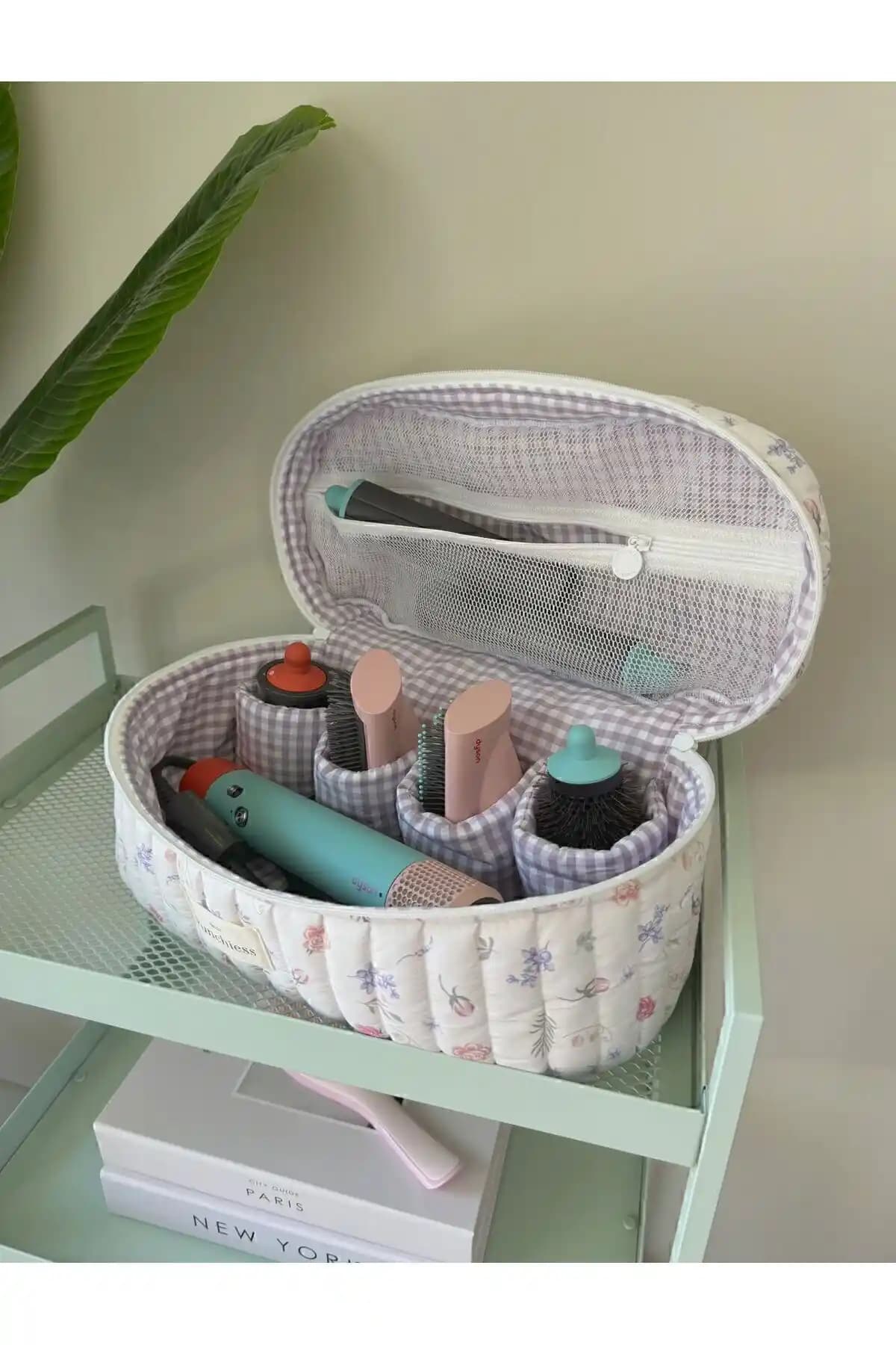 Punchiess Roses Seyahat Çantası Airwrap Uyumlu, Şık ve Fonksiyonel Seyahat Aksesuarı