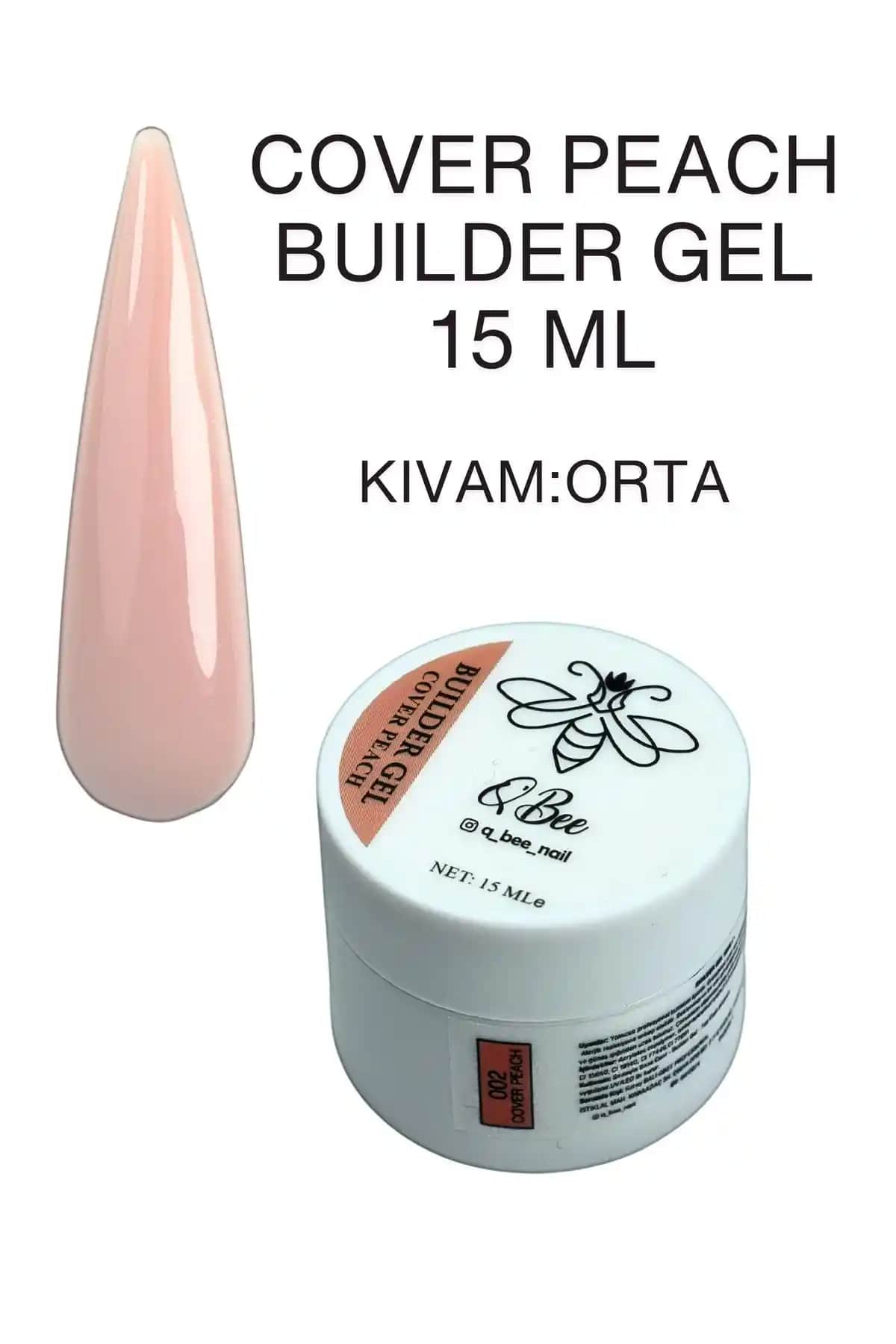 QBEE PROFESSIONAL 15ml Protez Tırnak Jeli Builder Gel Cover Peach Özellikleri ve Kullanım Avantajları
