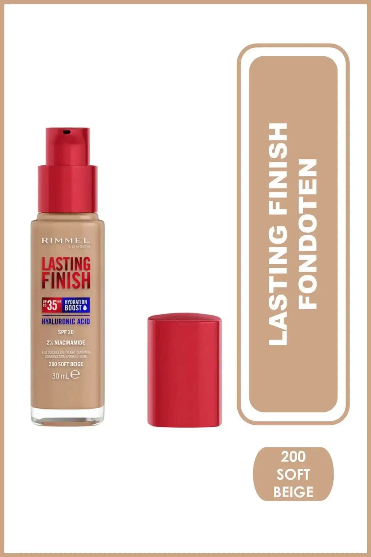 Rimmel London Lasting Finish Fondöten Soft Beige - Uzun Süre Dayanan Doğal Görünüm