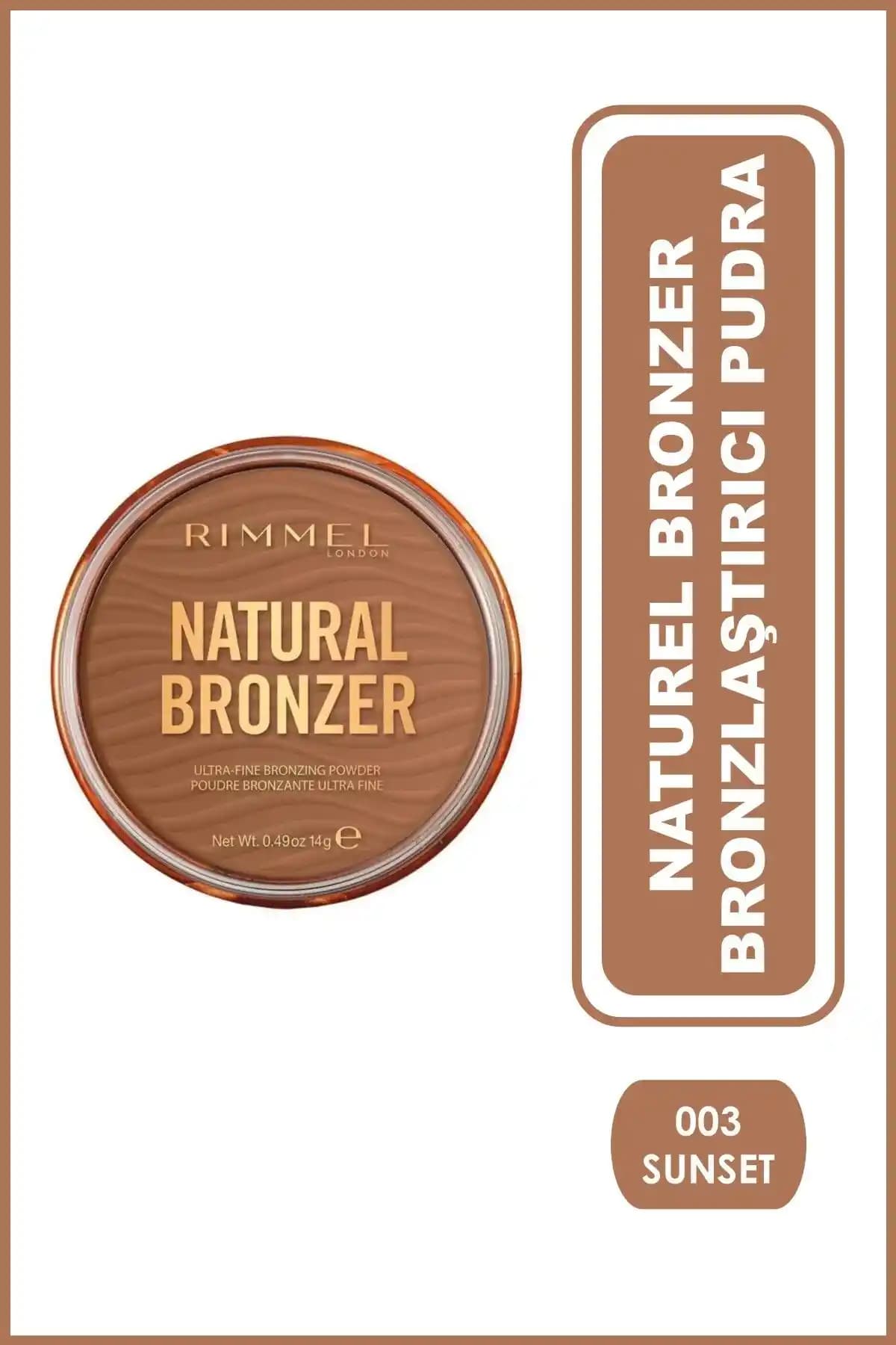 Rimmel London Natural Bronzer 003 Sun Set - Doğal Güneşlenmiş Görünüm İçin Uygun Bronzer