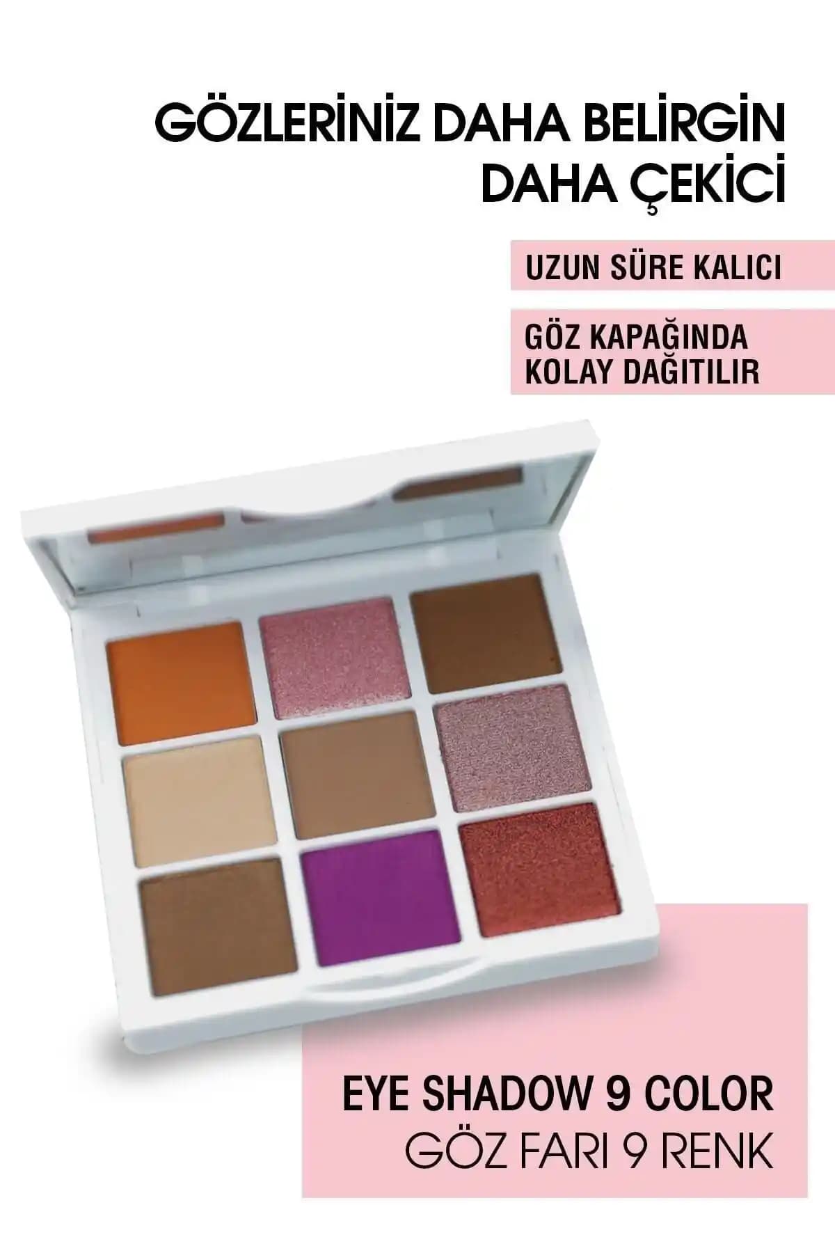 Rise and Shine Kozmetik 9 Renkli Far Paleti ile Göz Makyajında Yaratıcılığı Artırın