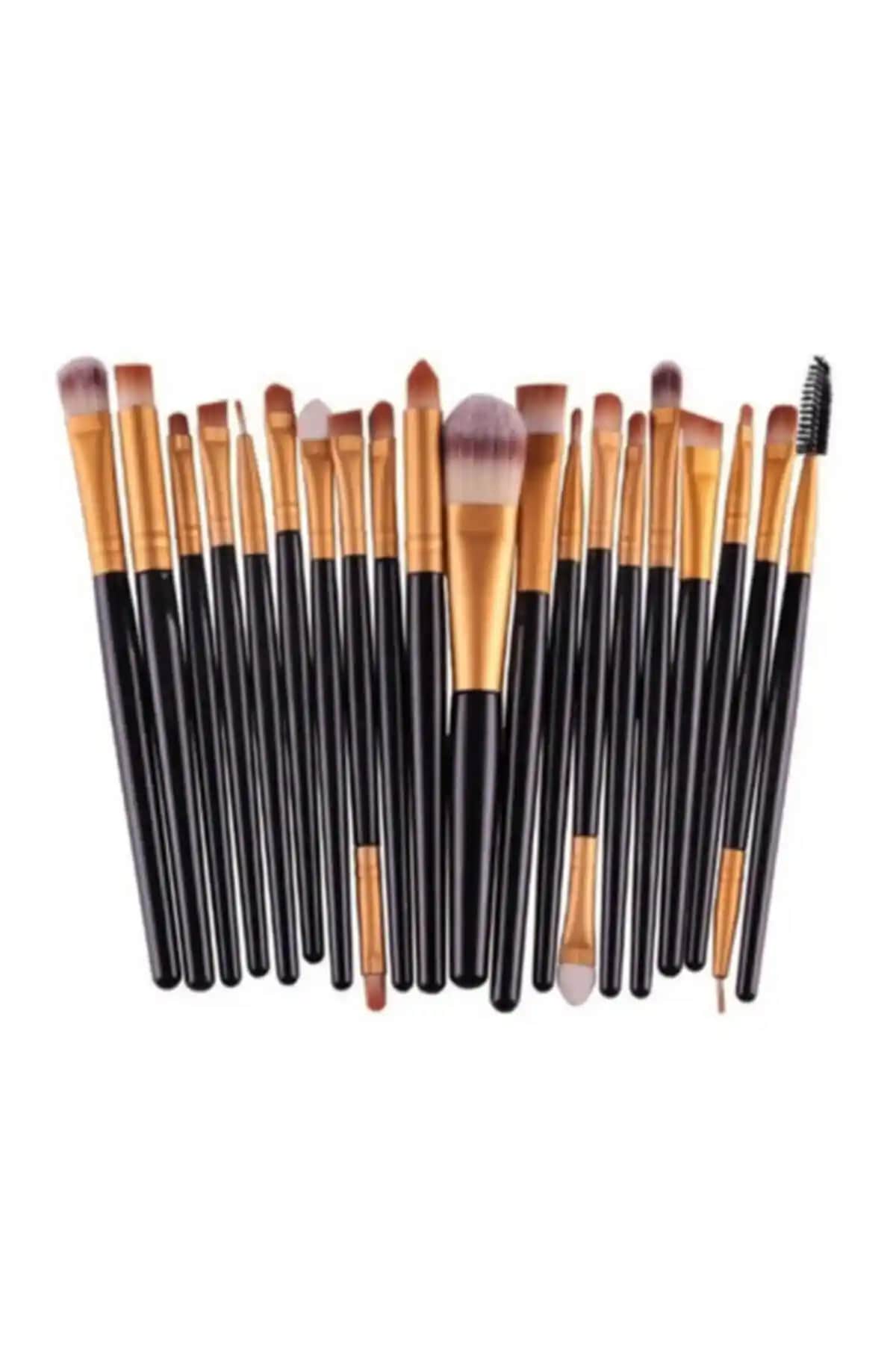 Roesıa Rose Cosmetics 20'li Profesyonel Makyaj Fırça Seti Siyah Yüksek Kalite ve Çok Yönlü Kullanım