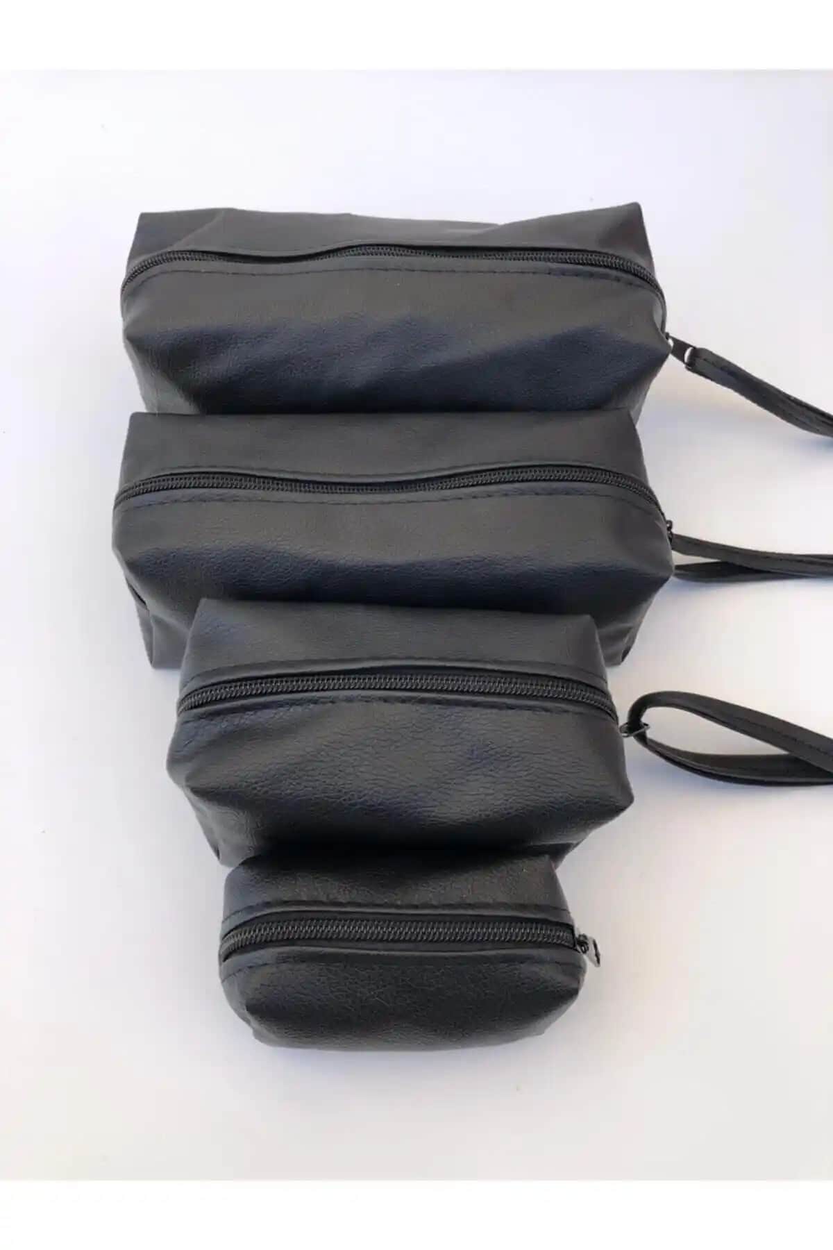 Roesıa Rose Cosmetics Matruşka Deri 4'lü Makyaj Çanta Seti Şık ve Fonksiyonel Tasarım