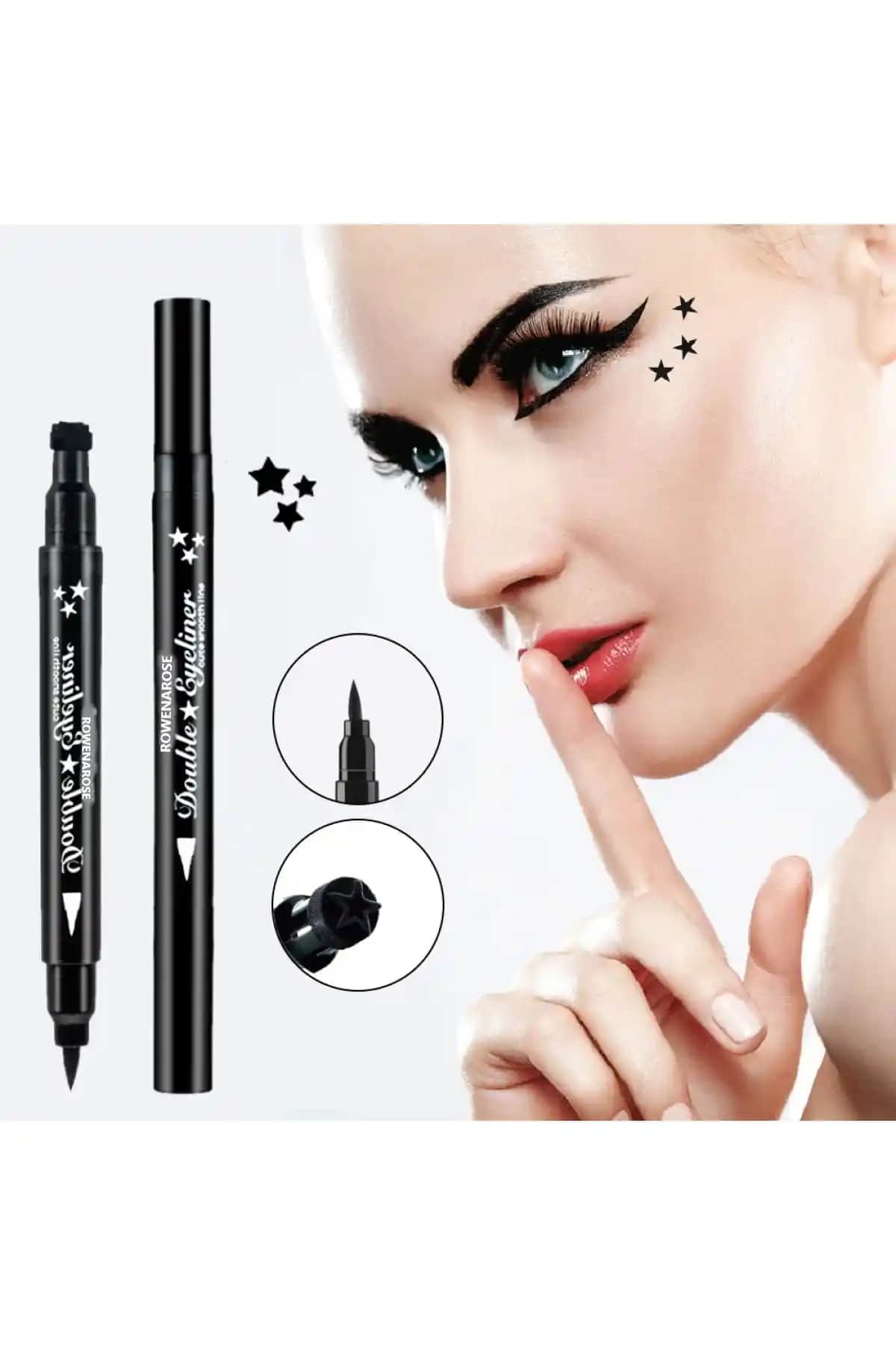 ROWENAROSE Çift Taraflı Yıldız Desenli Kalem Eyeliner ile Kalıcı ve Şık Makyaj Deneyimi