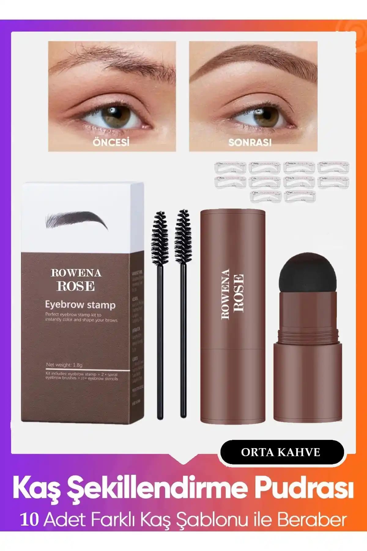 ROWENAROSE Kaş Damgası Şekillendirme Seti Orta Kahve Detaylı İnceleme ve Kullanım Rehberi
