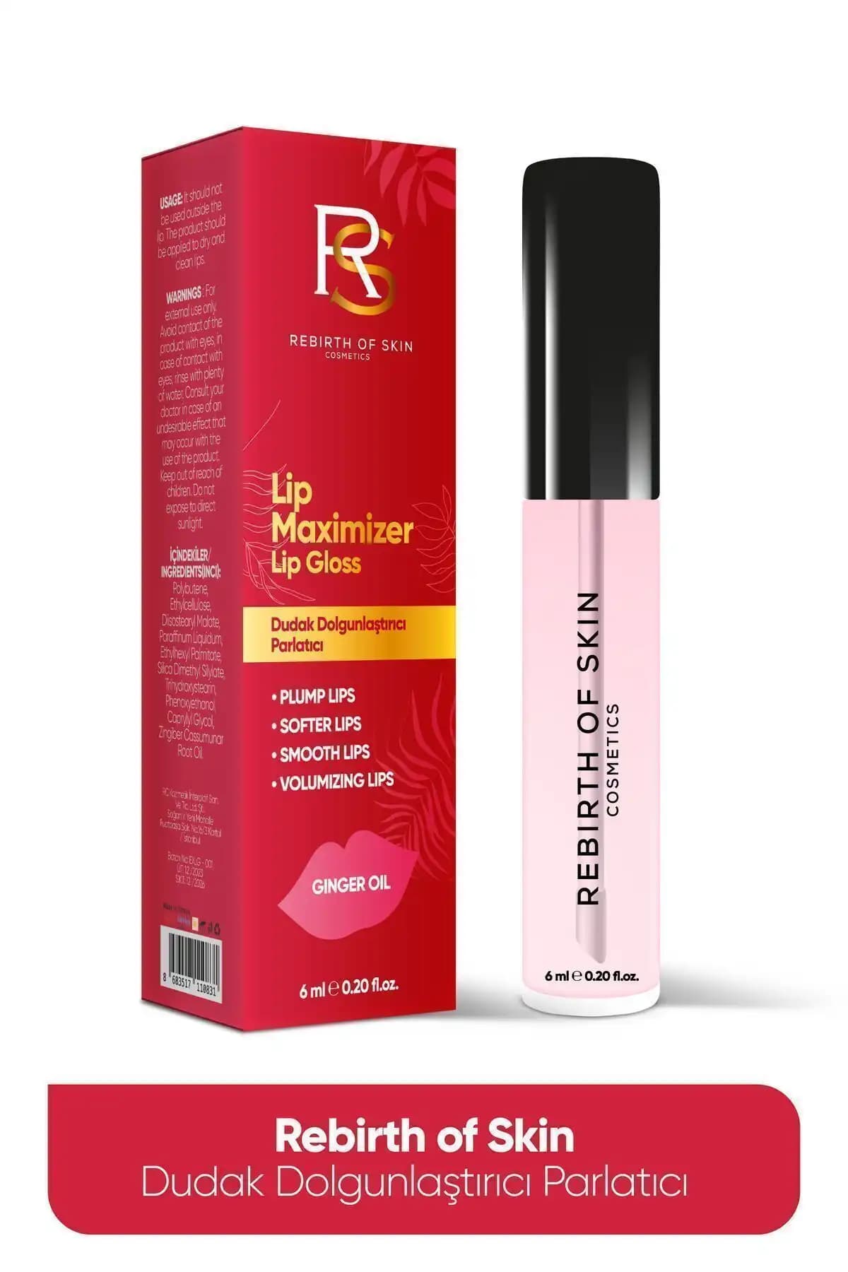RSCOSMETICS Dudak Dolgunlaştırıcı ve Parlatıcı Lip Gloss ile Doğal ve Parlak Dudaklar