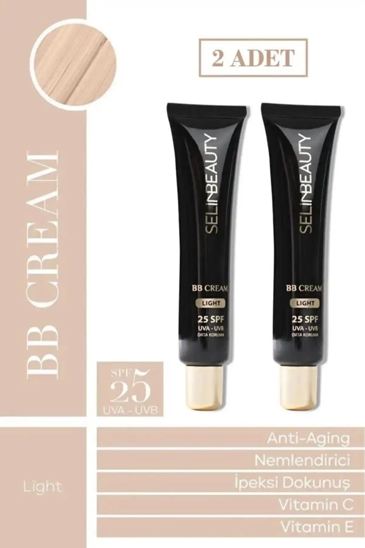 Selin Beauty BB Krem Light 2 Li Set: Doğal ve Hafif Günlük Makyaj İçin Uygun