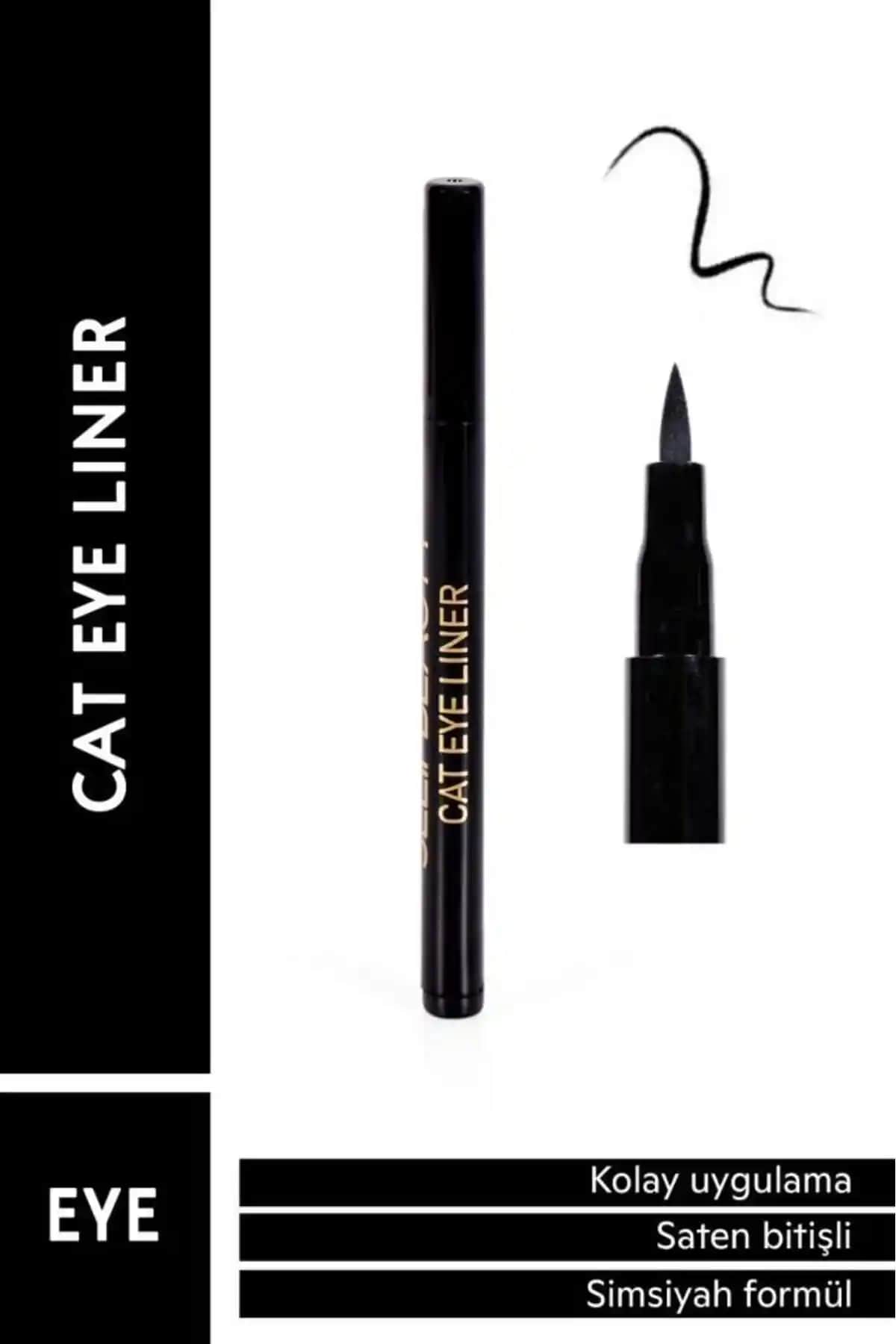 Selin Beauty Cat Eye Art Liner: Uzun Süre Kalıcı ve Kolay Uygulamalı Profesyonel Sıvı Eyeliner