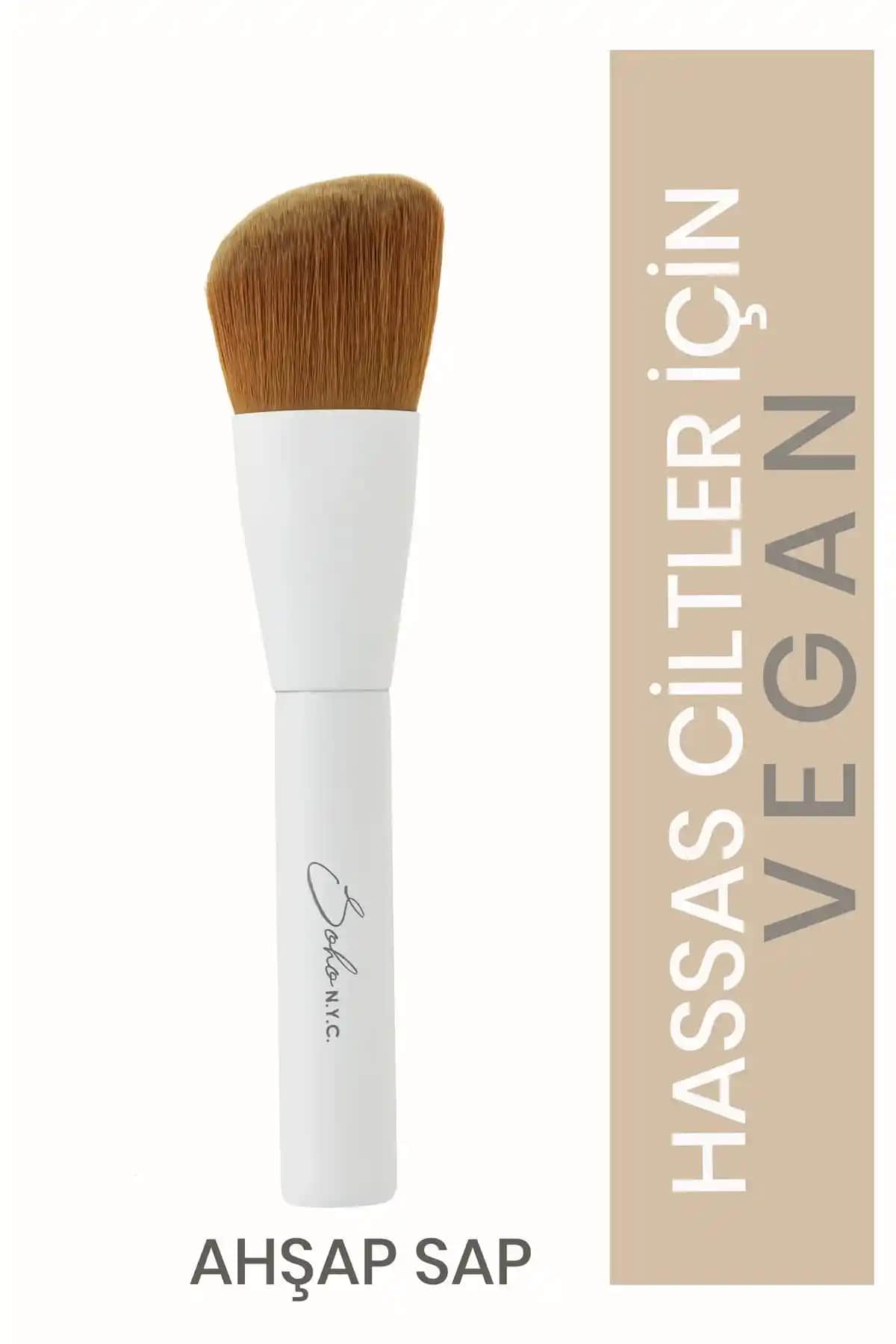 Soho N.Y.C. Vegan Açılı Yüz Kontur Makyaj Fırçası: Doğa Dostu ve Yüksek Performanslı Tasarım