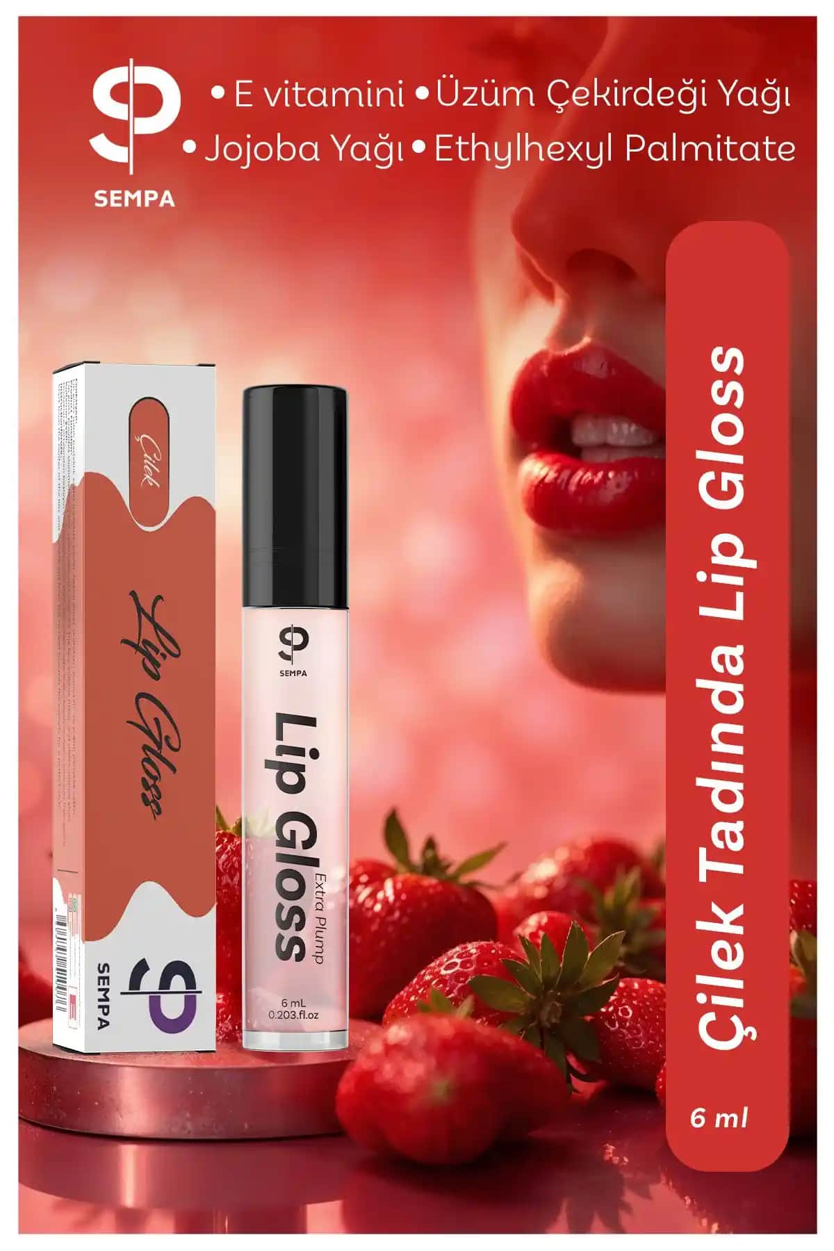 SP SEMPA Çilekli Dudak Dolgunlaştırıcı ve Parlatıcı Lip Gloss Ürün İncelemesi ve Kullanıcı Yorumları