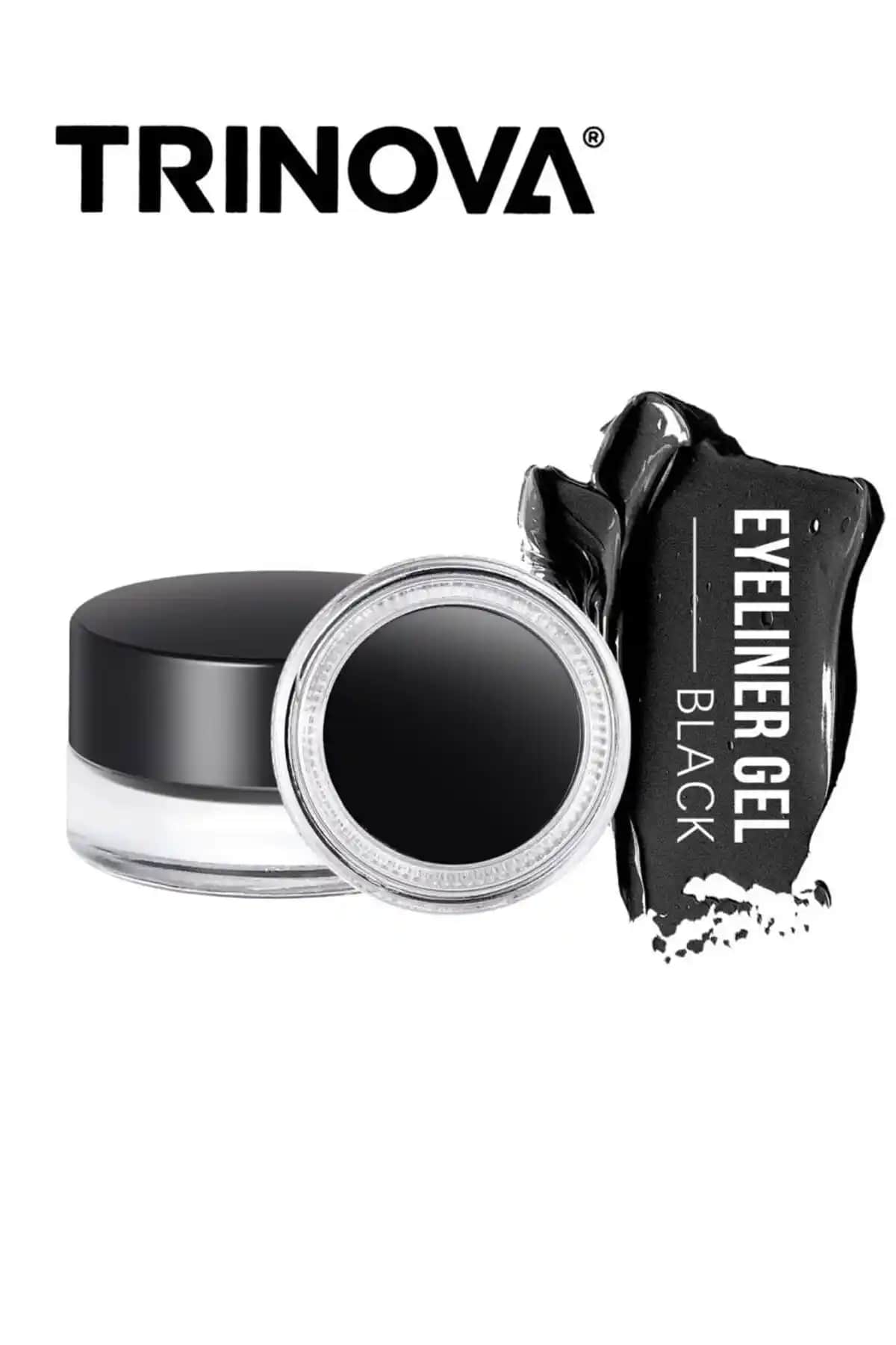 Trinova Siyah Jel Eyeliner: Uzun Süre Dayanan, Kolay Uygulamalı ve Suya Dayıklı Makyaj Malzemesi