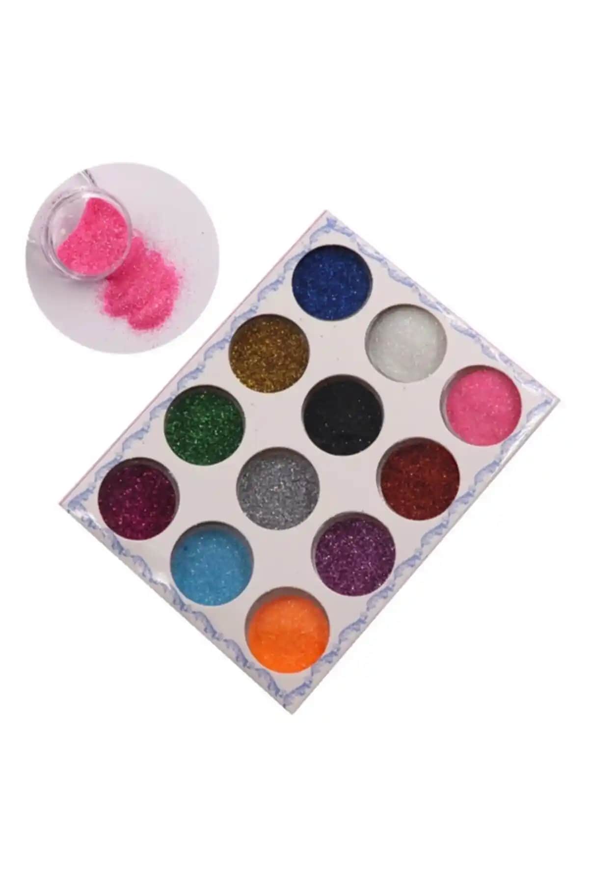 Venalisa 12'li Renkli Sim Seti Protez Tırnak ve Nail Art Uygulamaları İçin