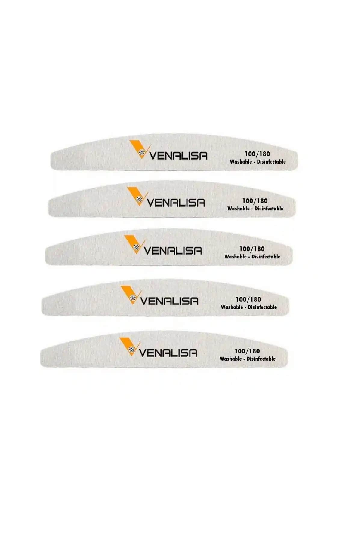 Venalisa 5 Adet 100/180 Kağıt Törpü Protez Tırnak Seti Profesyonel ve Ev Kullanımı İçin