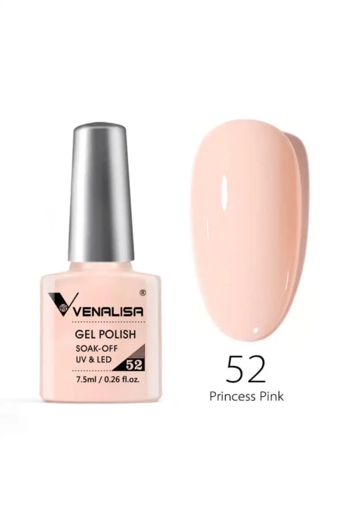 Venalisa 7.5 ml UV LED Kalıcı Oje Princess Pink No.52 ile şık ve dayanıklı manikür deneyimi