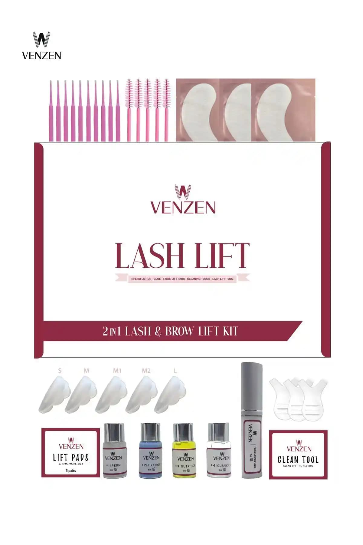 Venzen 2in1 Lash Lift ile Evde Profesyonel Kirpik Kıvırma ve Hacim Artırma