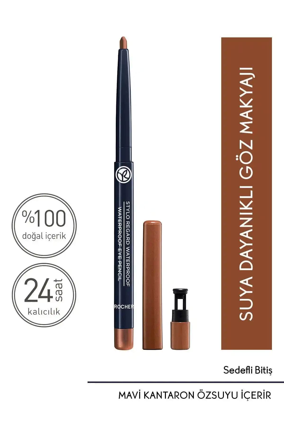 Yves Rocher Suya Dayanıklı Asansörlü Kahverengi Göz Kalemi Doğal ve Kalıcı Makyaj için
