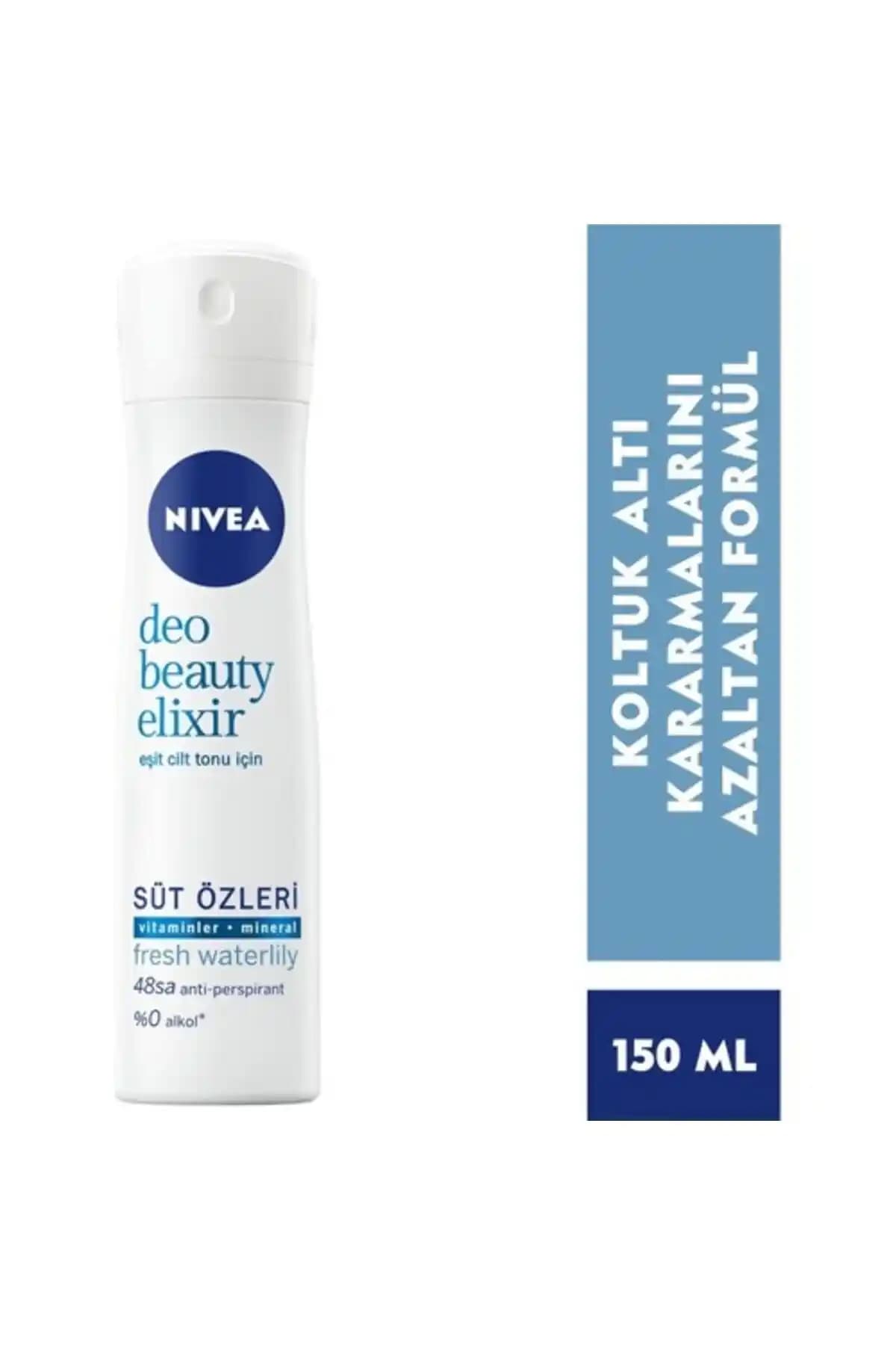 NIVEA Kadın Sprey Deodorant Beauty Elixir: Uzun Süreli Koruma ve Ferahlık