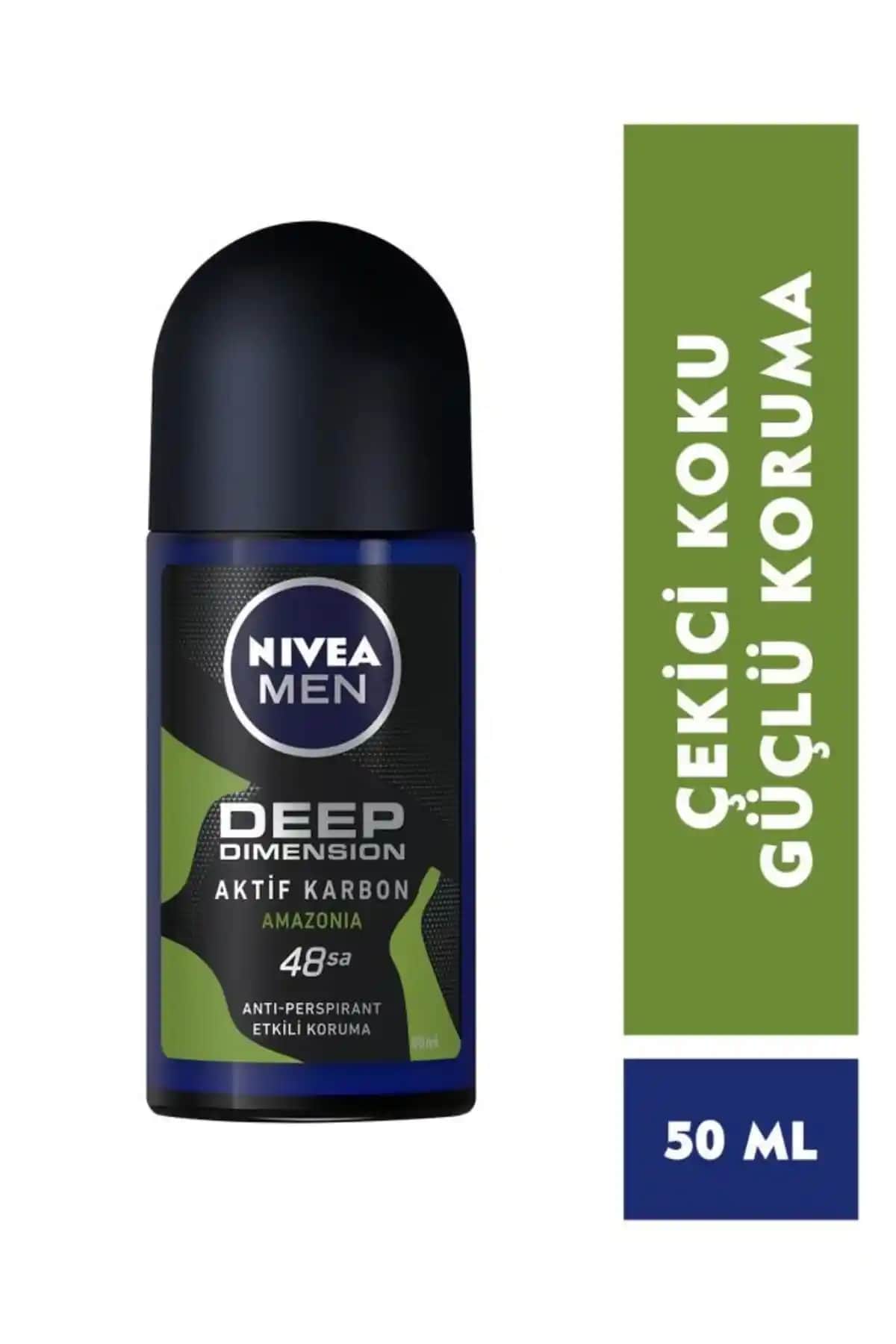 NIVEA Men Deep Dimension Amazonia Deodorant Roll On: Uzun Süreli Koruma
