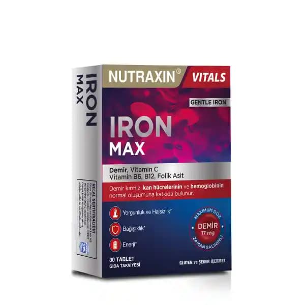 Demir Eksikliğine Karşı Nutraxin Iron Max ile Sağlığınızı Güçlendirin