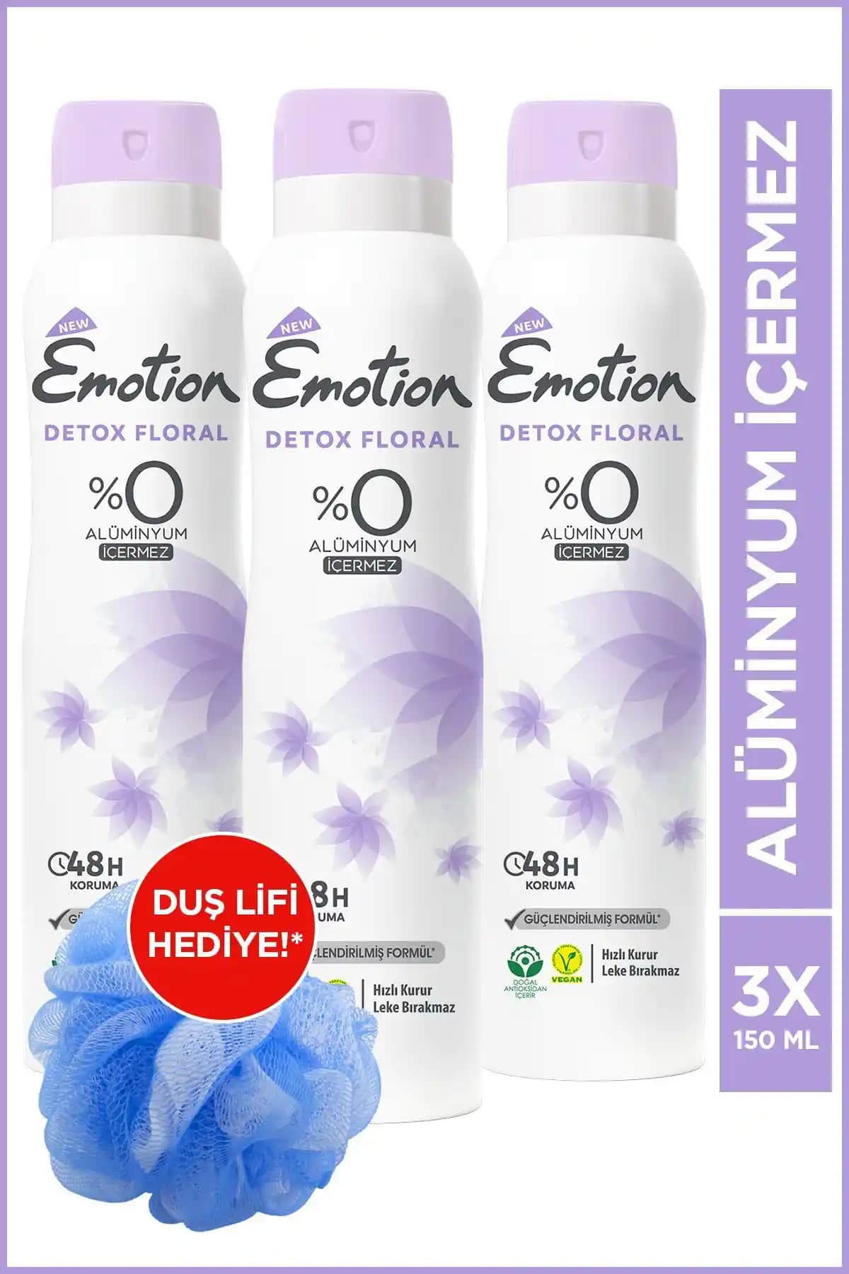 Emotion Detox Floral: Doğal ve Ferahlatıcı Çiçek Kokulu Alüminyum İçermeyen Deodorant