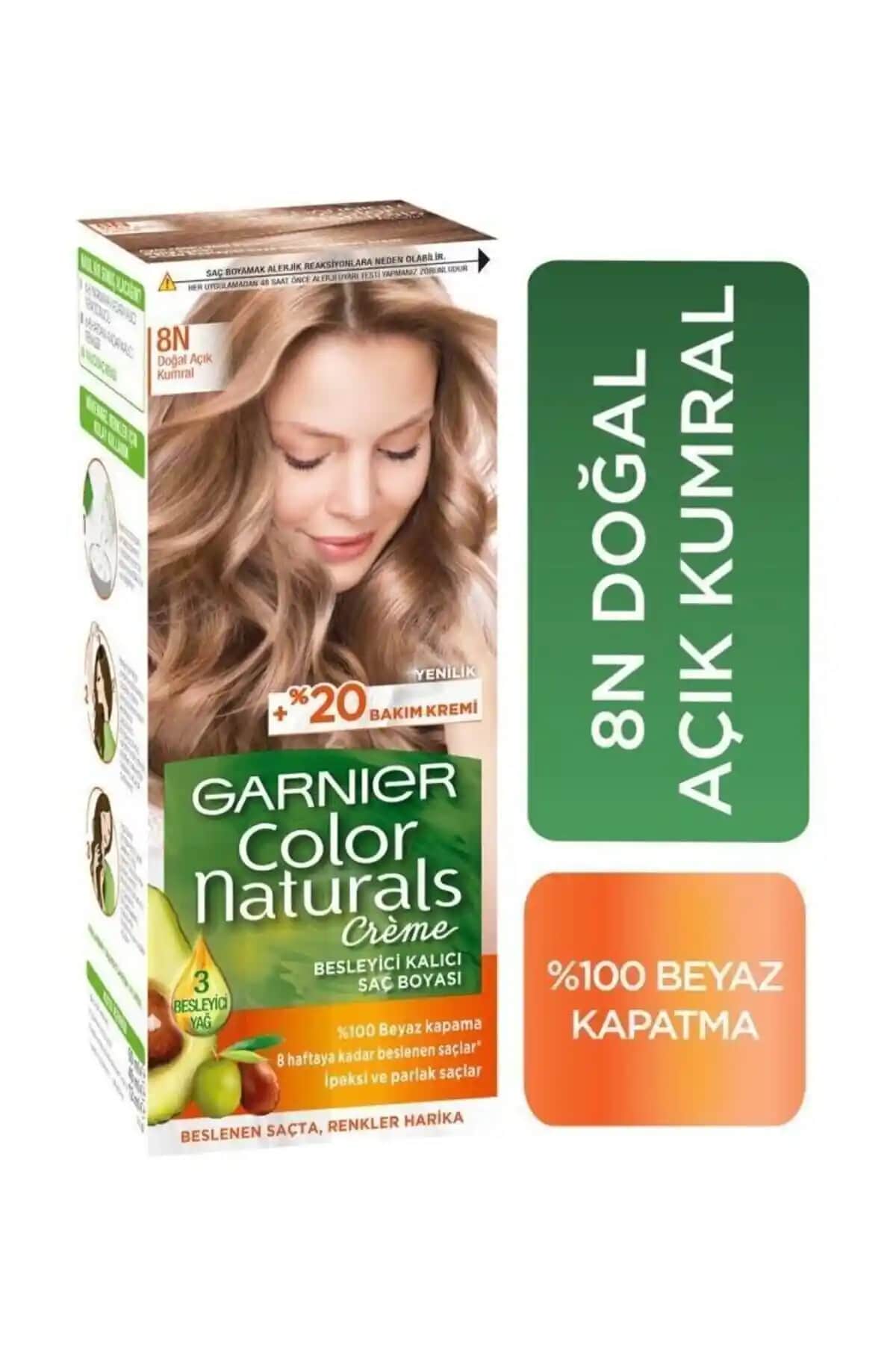 Garnier Color Naturals 8N Doğal Açık Kumral Saç Rengi ve Faydaları