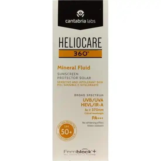 Heliocare 360 Mineral Fluid SPF+50 Güneş Koruyucu Krem: Hassas Ciltler İçin Yüksek Koruma Sağlar