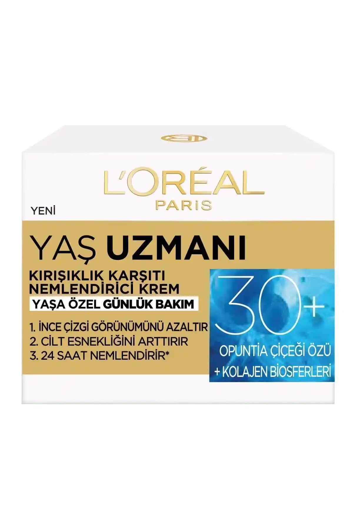 L'Oréal Paris 30+ Yaş Uzmanı Kırışıklık Karşıtı Nemlendirici Krem: Cilt Sağlığı ve Gençlik İçin Uygun