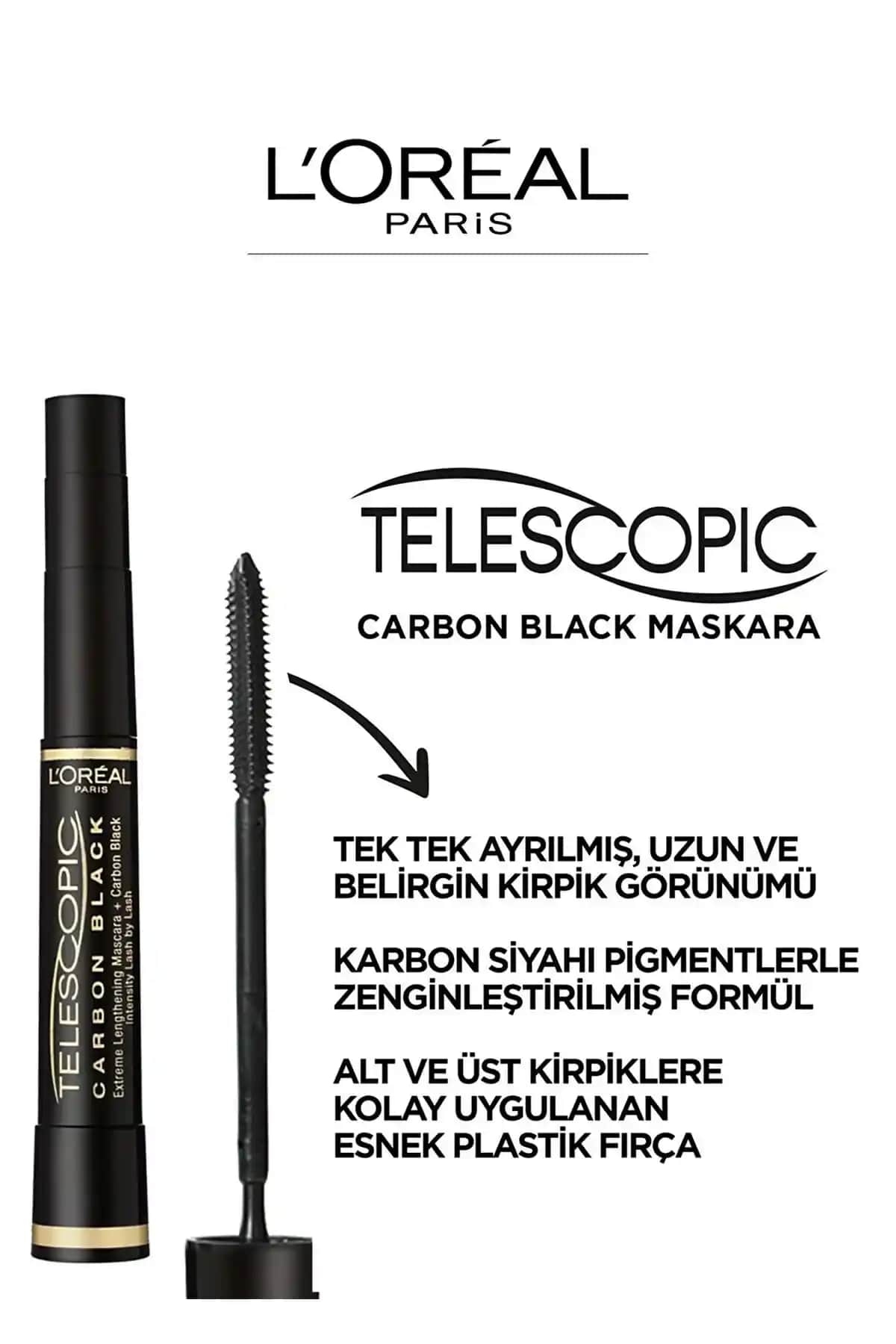 L'Oreal Paris Telescopic Maskara Siyah: Uzun ve Hacimli Kirpikler İçin Profesyonel Seçenek