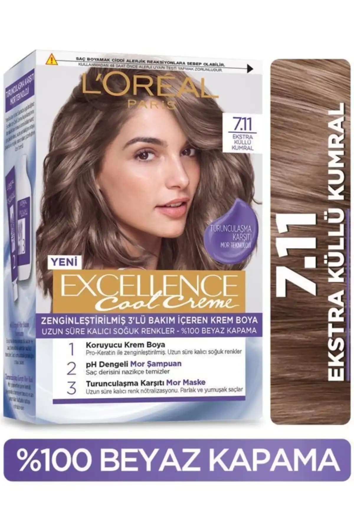 L'Oréal Saç Boyası 7.11 Küllü Kumral Tonlar ile Modern ve Doğal Güzellik Yaklaşımı